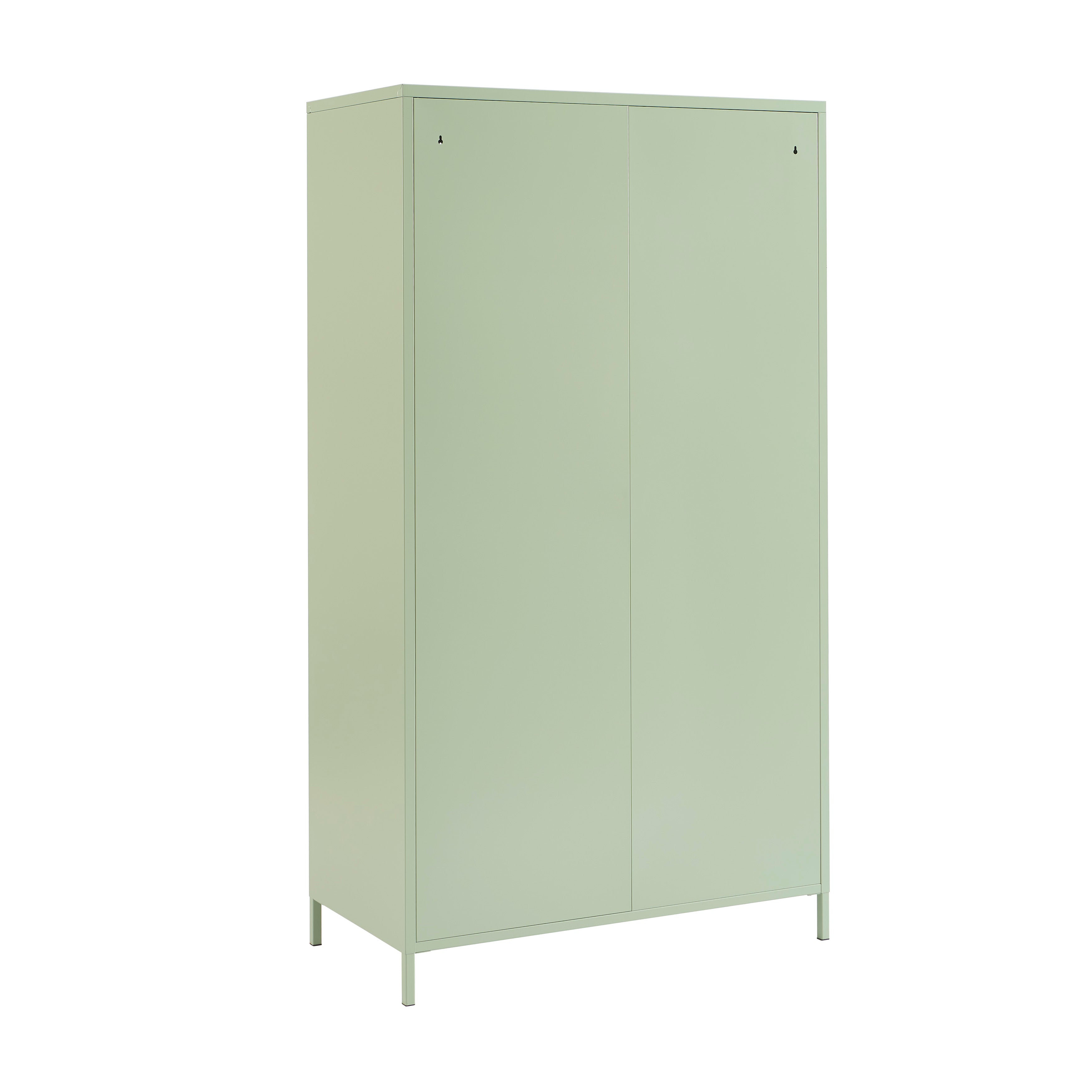 PANTONE® Metal 2-Door Wardrobe – Almond green