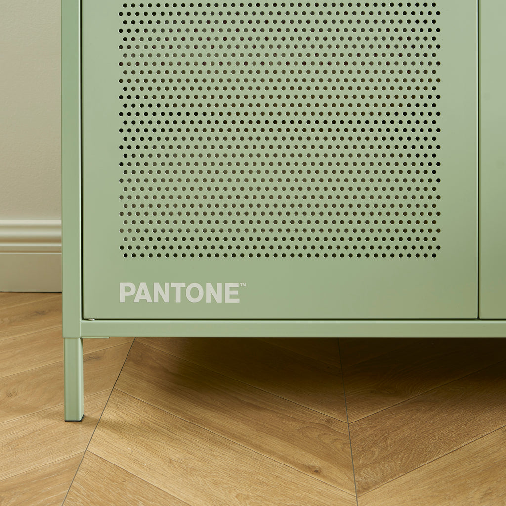 PANTONE® Metal 2-Door Wardrobe – Almond green