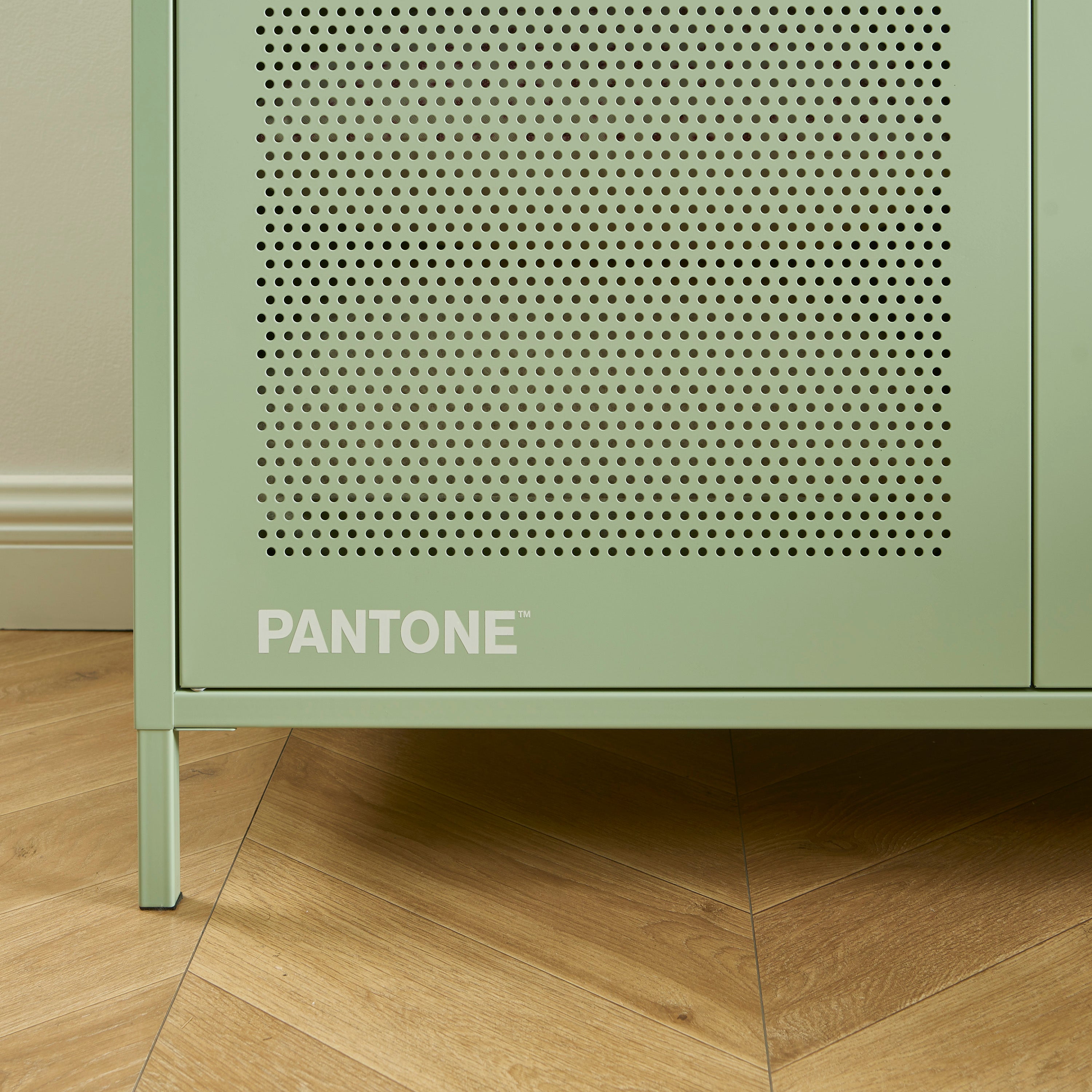 PANTONE® Metal 2-Door Wardrobe – Almond green