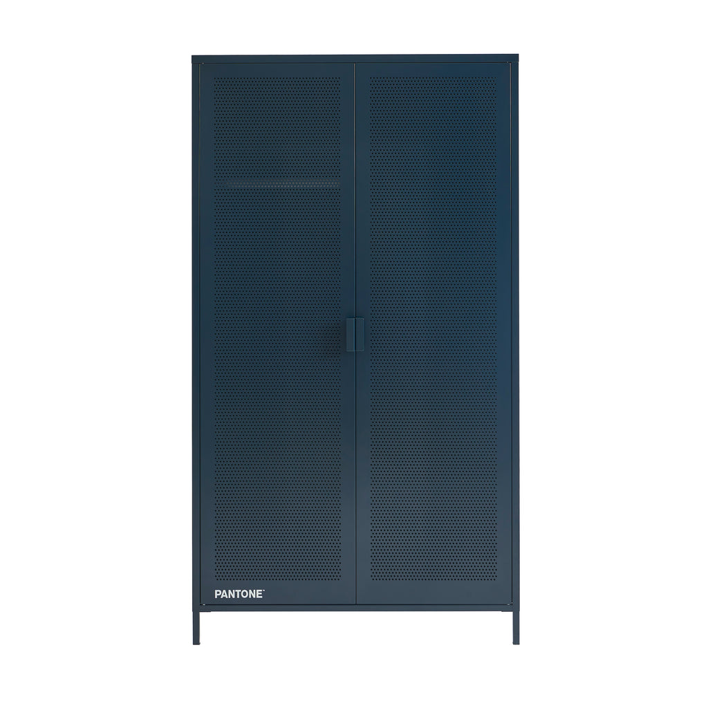 PANTONE® Metal 2-Door Wardrobe – Midnight blue