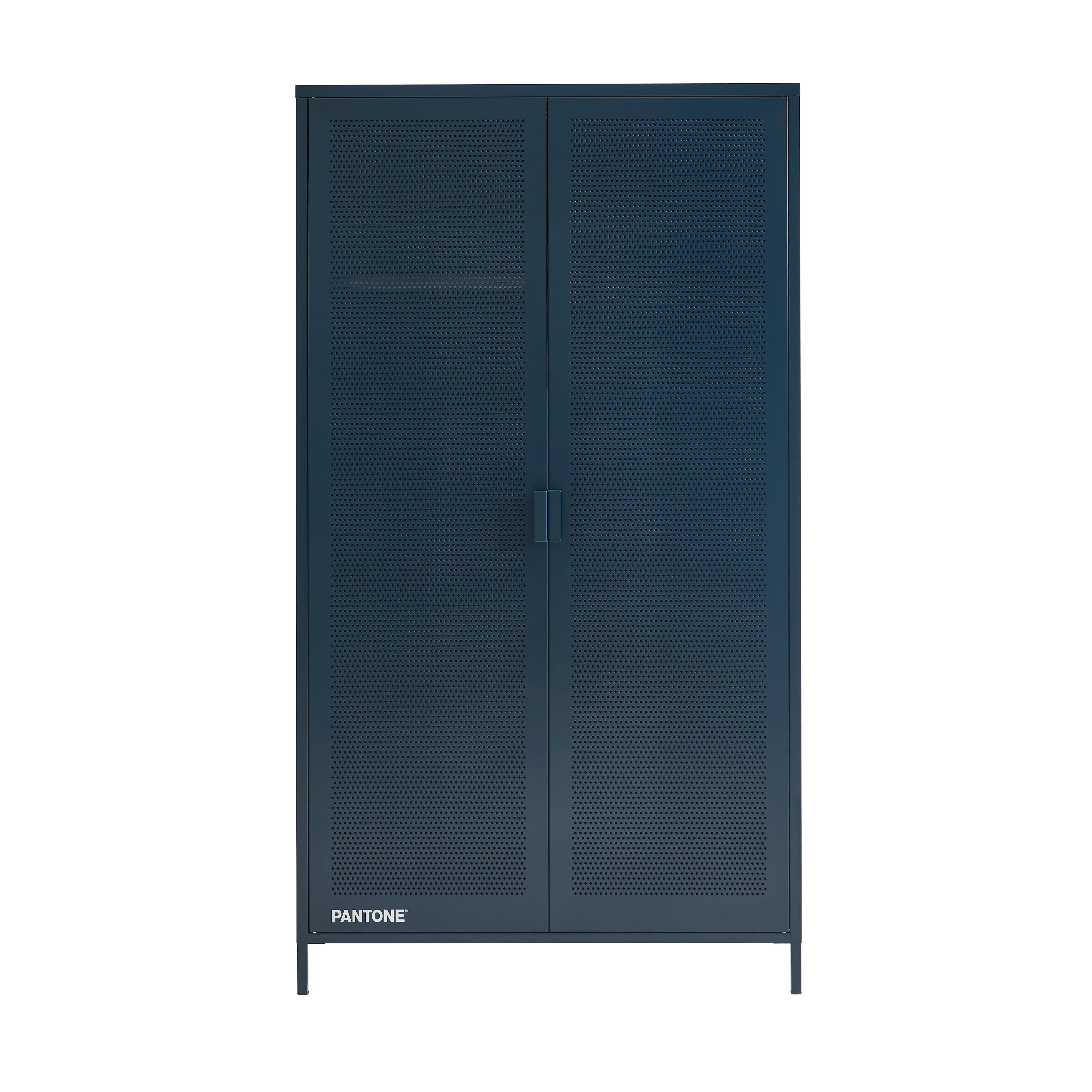 PANTONE® Metal 2-Door Wardrobe – Midnight blue