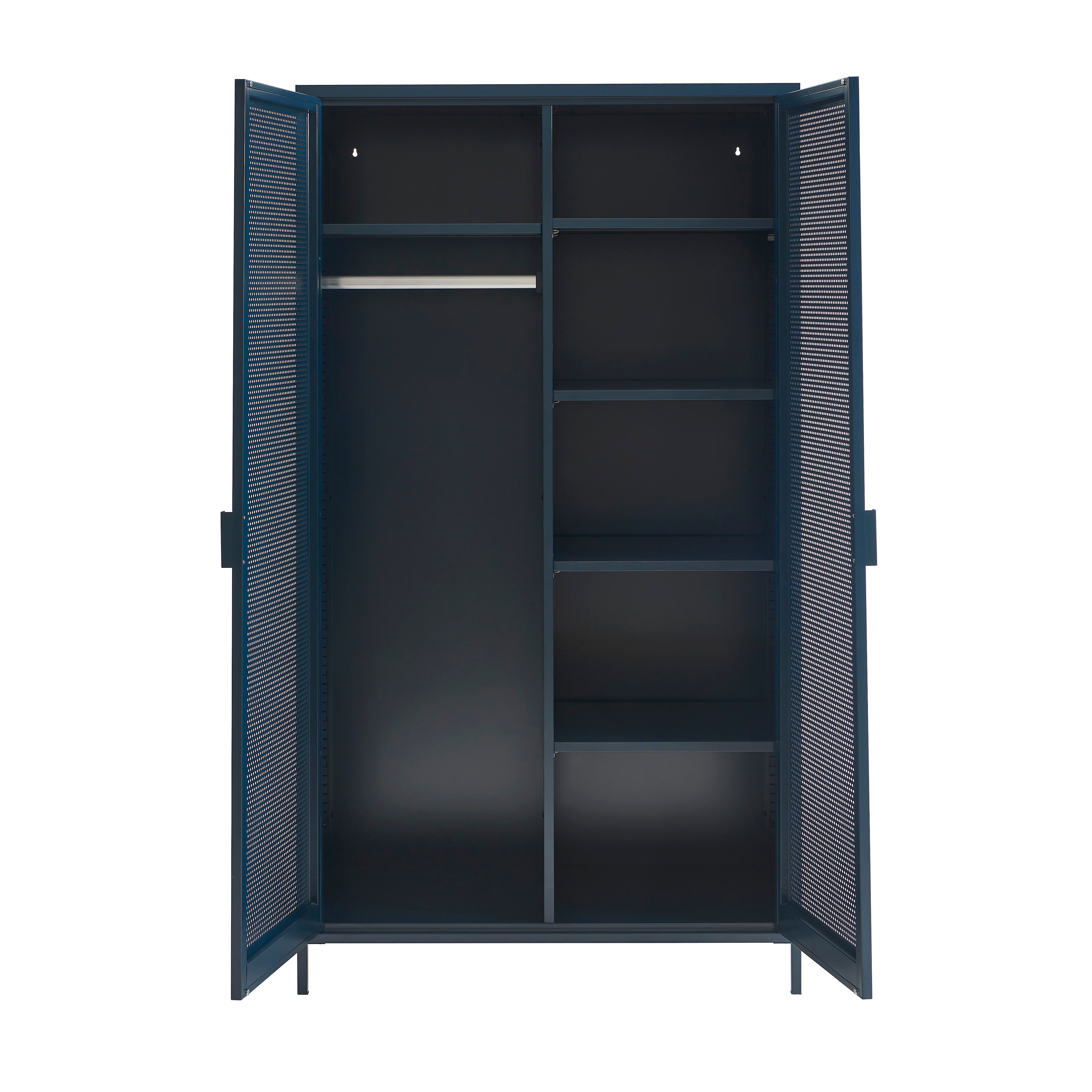 PANTONE® Metal 2-Door Wardrobe – Midnight blue