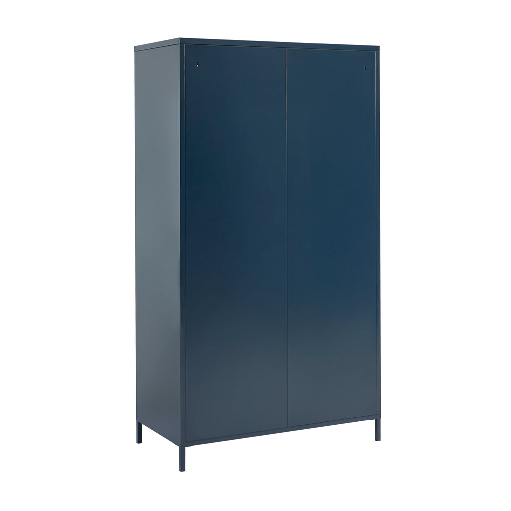 PANTONE® Metal 2-Door Wardrobe – Midnight blue