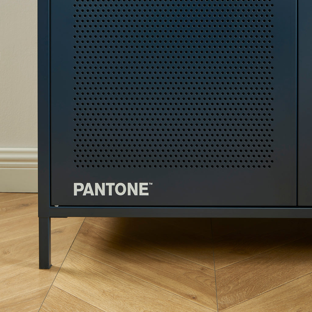 PANTONE® Metal 2-Door Wardrobe – Midnight blue