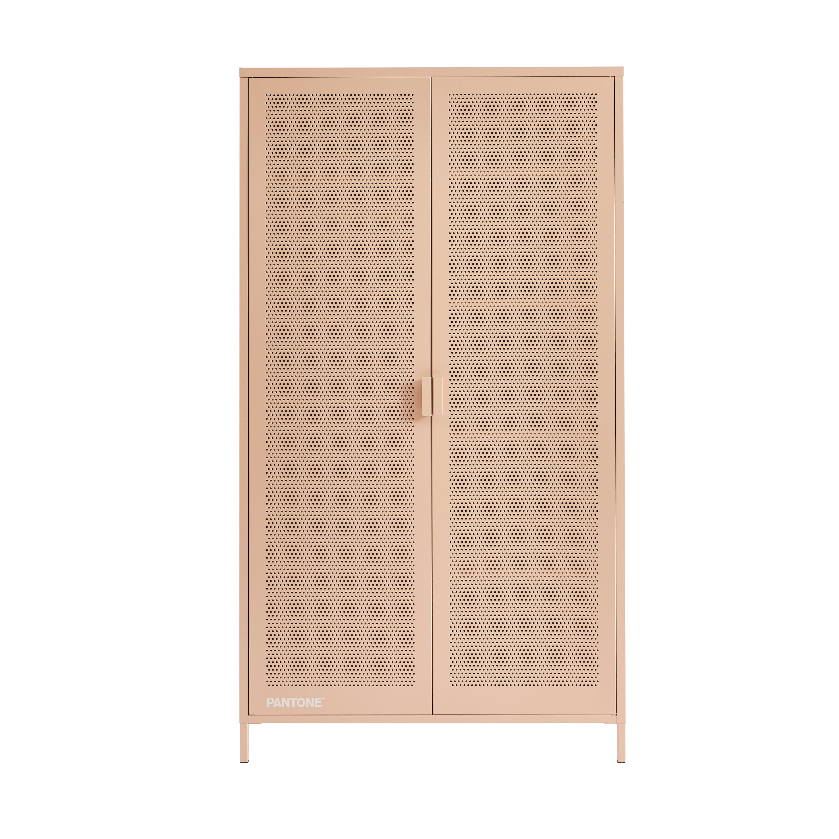PANTONE® Metal 2-Door Wardrobe – Pink
