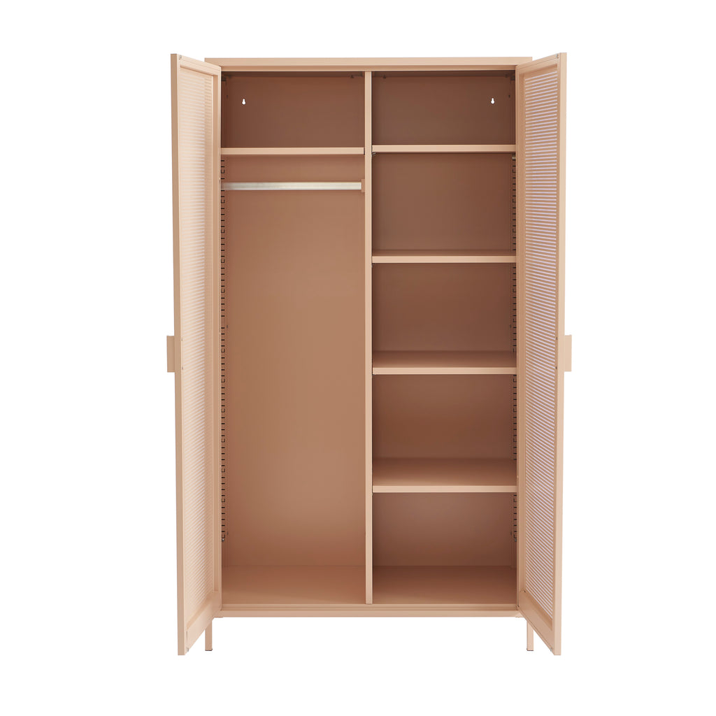 PANTONE® Metal 2-Door Wardrobe – Pink