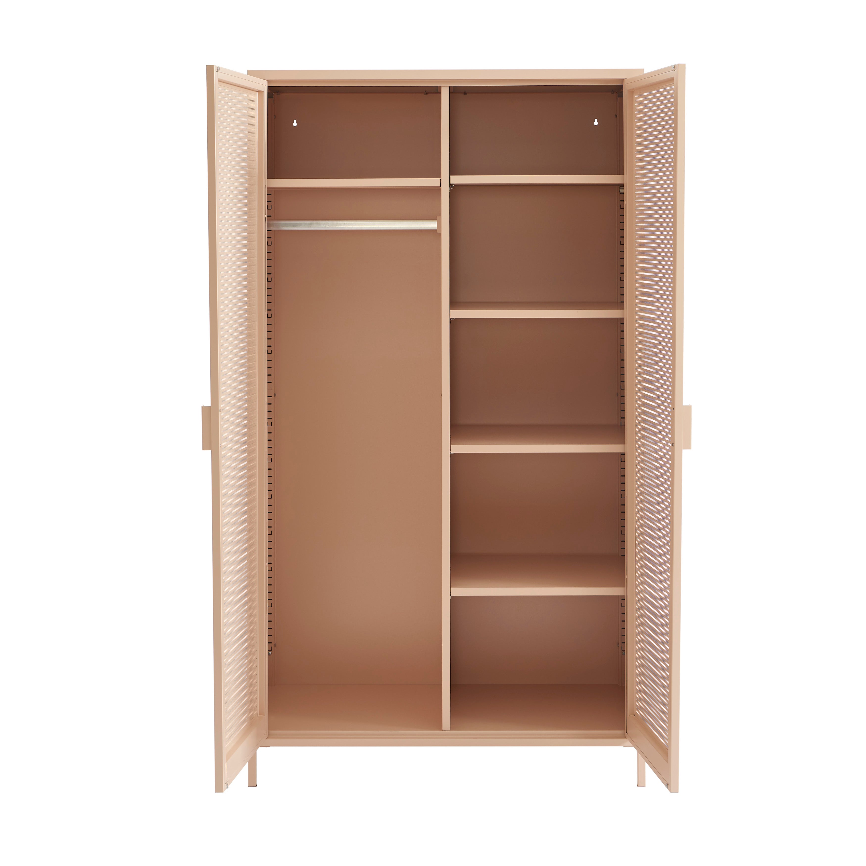 PANTONE® Metal 2-Door Wardrobe – Pink