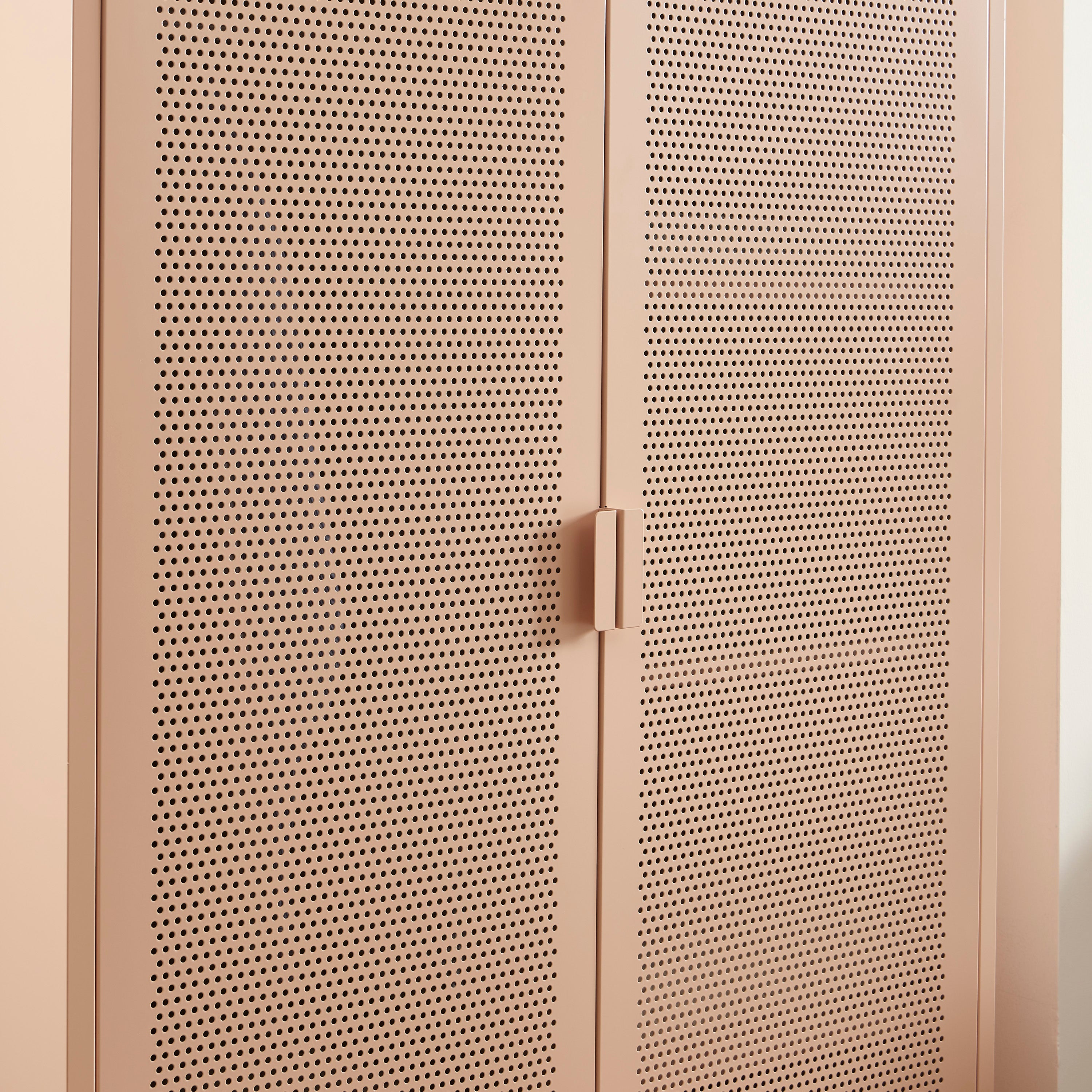 PANTONE® Metal 2-Door Wardrobe – Pink