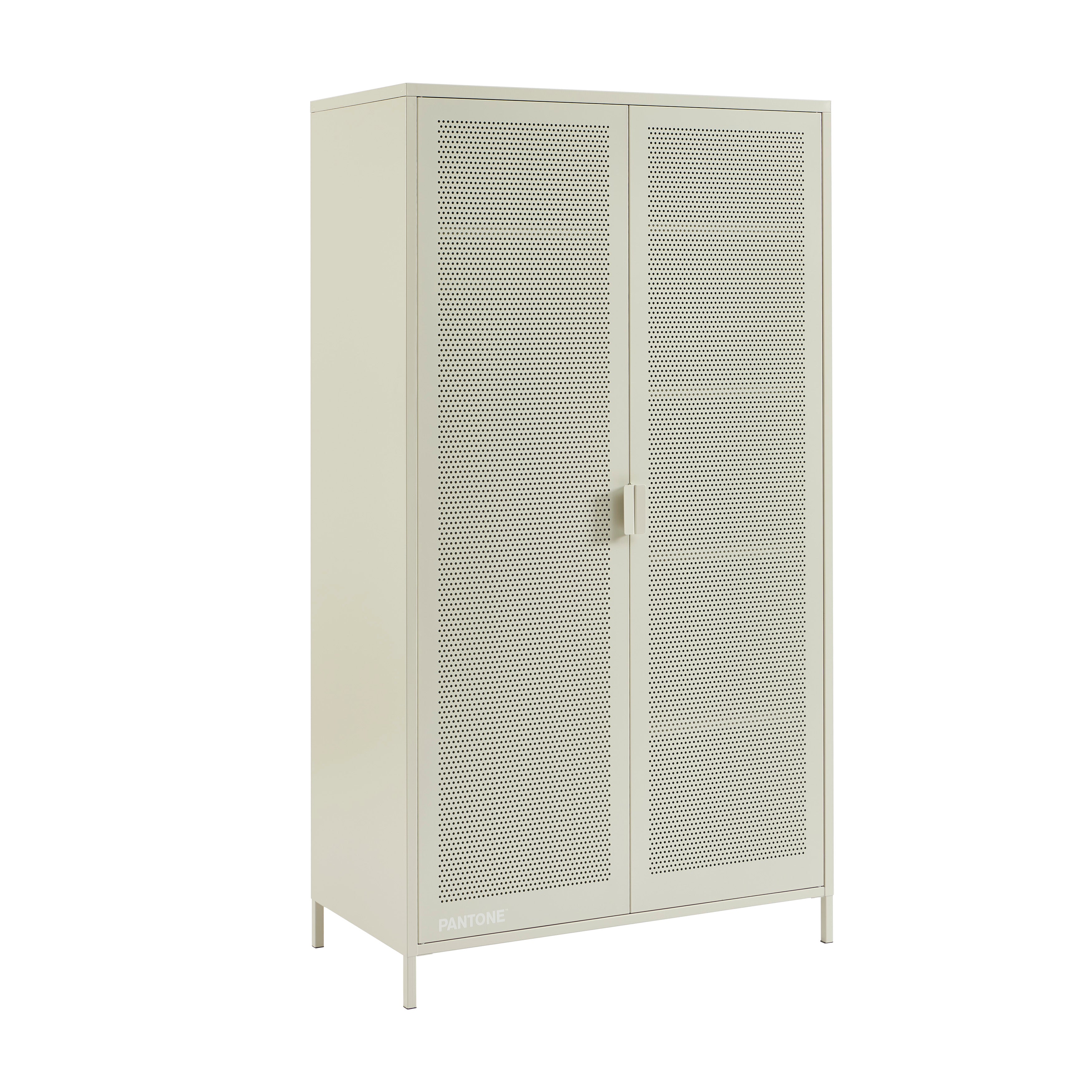 PANTONE® Metal 2-Door Wardrobe – Sand