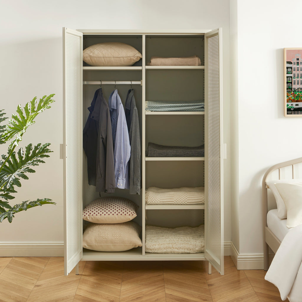 PANTONE® Metal 2-Door Wardrobe – Sand