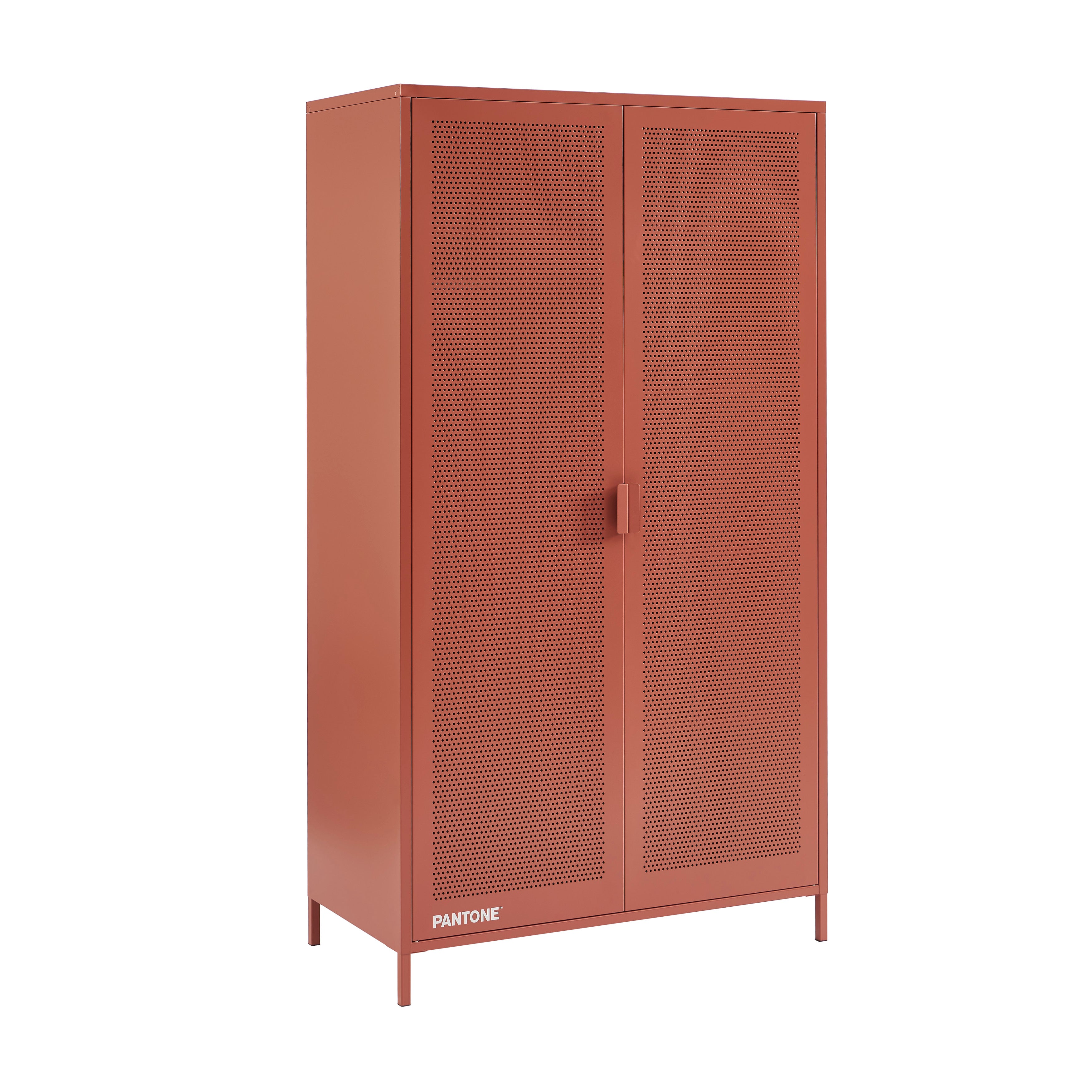 PANTONE® Metal 2-Door Wardrobe – Terracotta