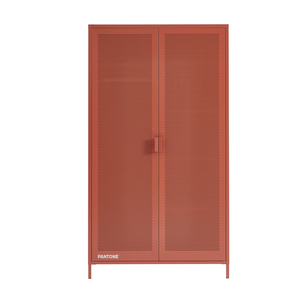 PANTONE® Metal 2-Door Wardrobe – Terracotta
