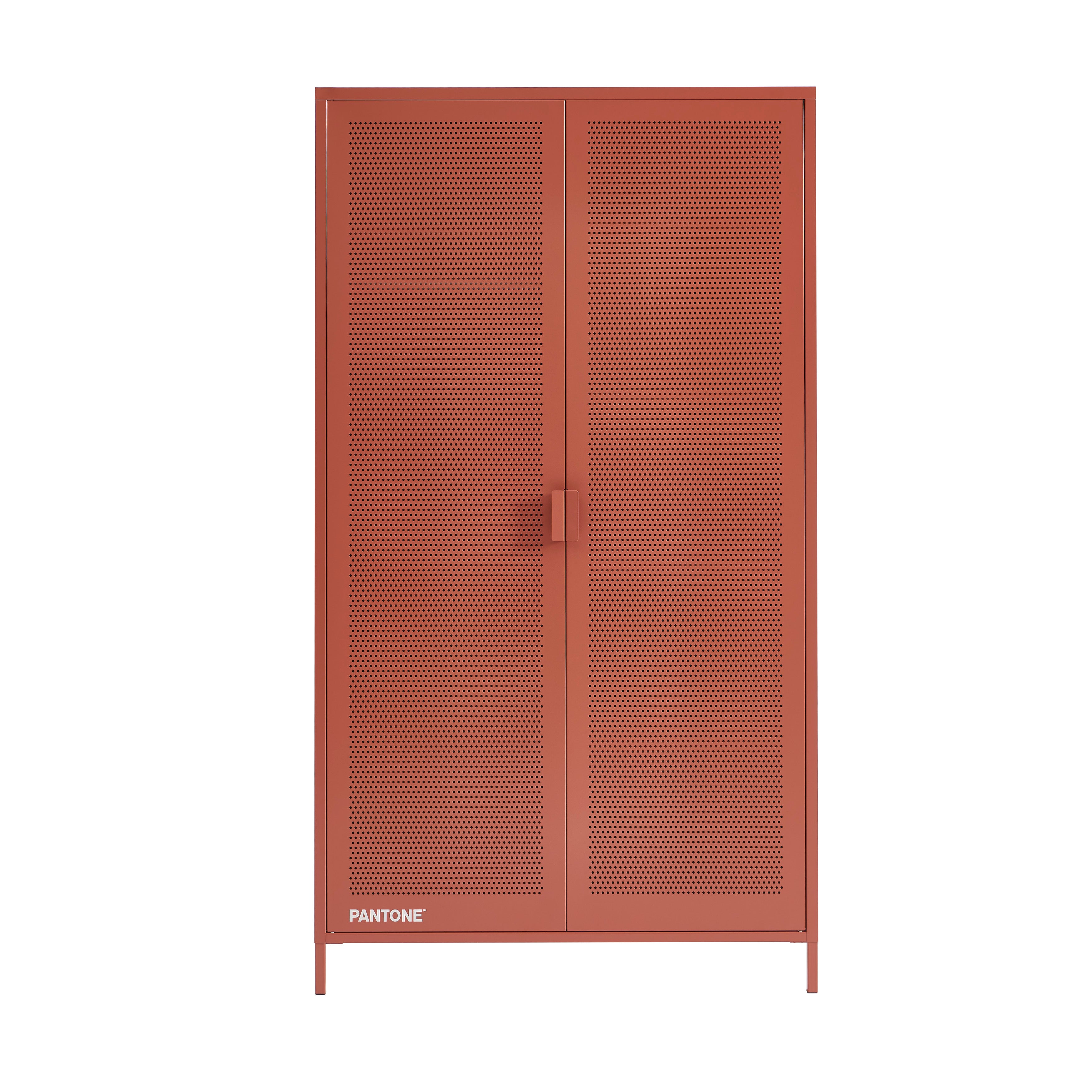 PANTONE® Metal 2-Door Wardrobe – Terracotta