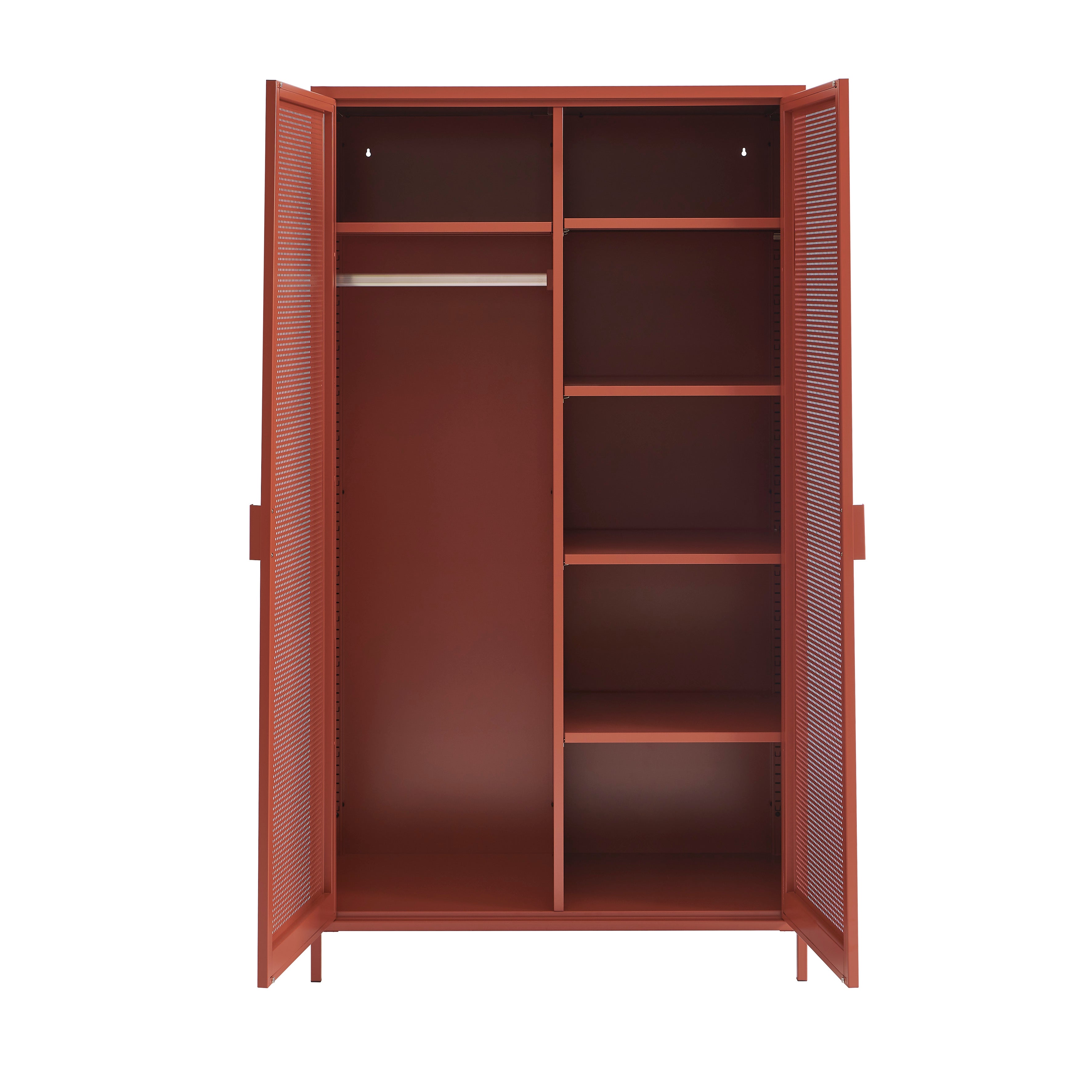 PANTONE® Metal 2-Door Wardrobe – Terracotta