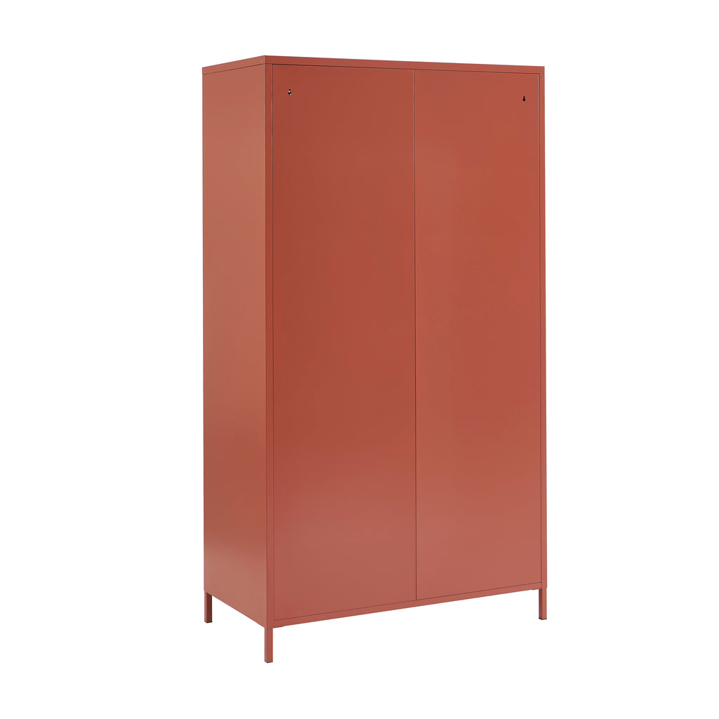 PANTONE® Metal 2-Door Wardrobe – Terracotta