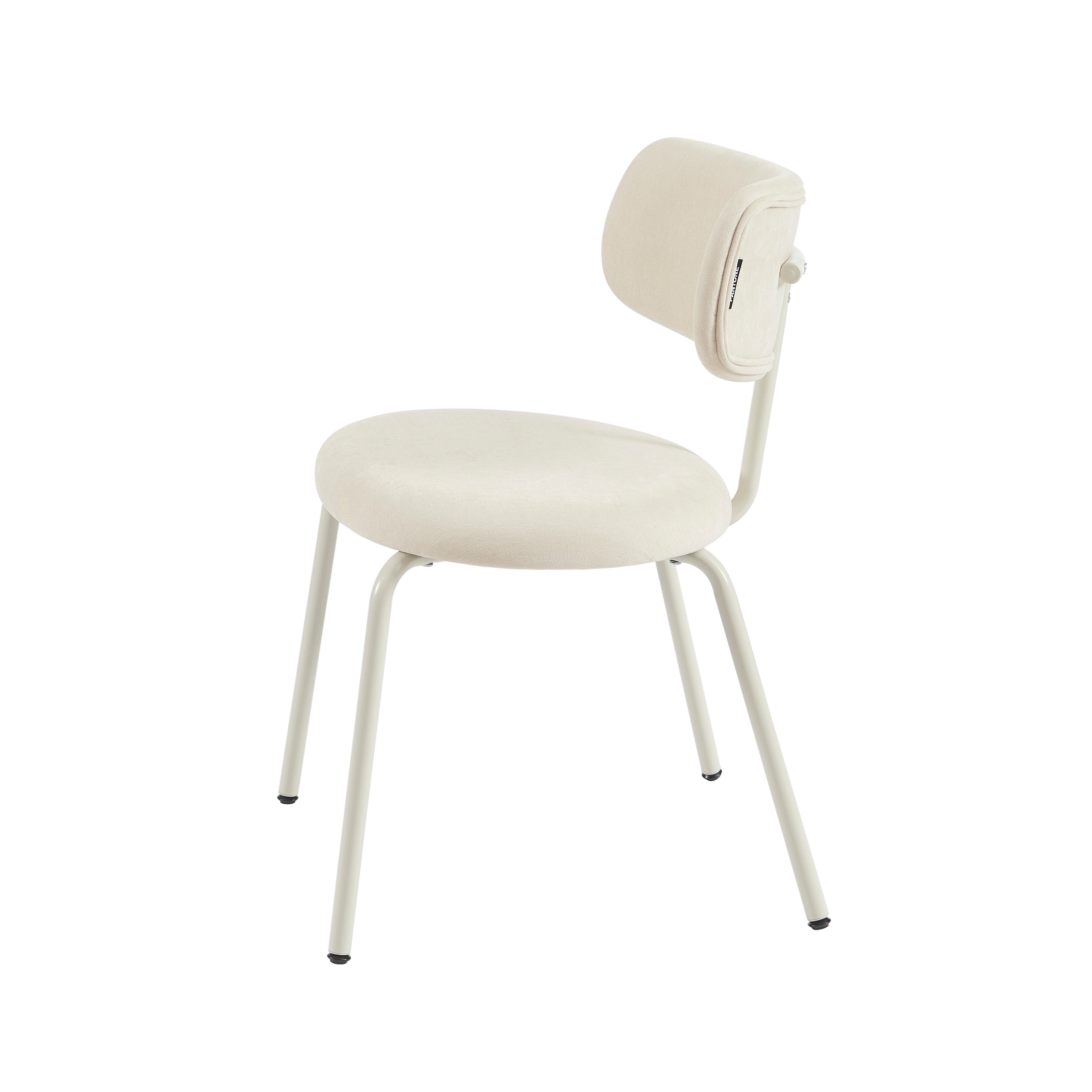 PANTONE® Set of 2 Dining Chairs with Fabric Seat and Metal Legs – Sand