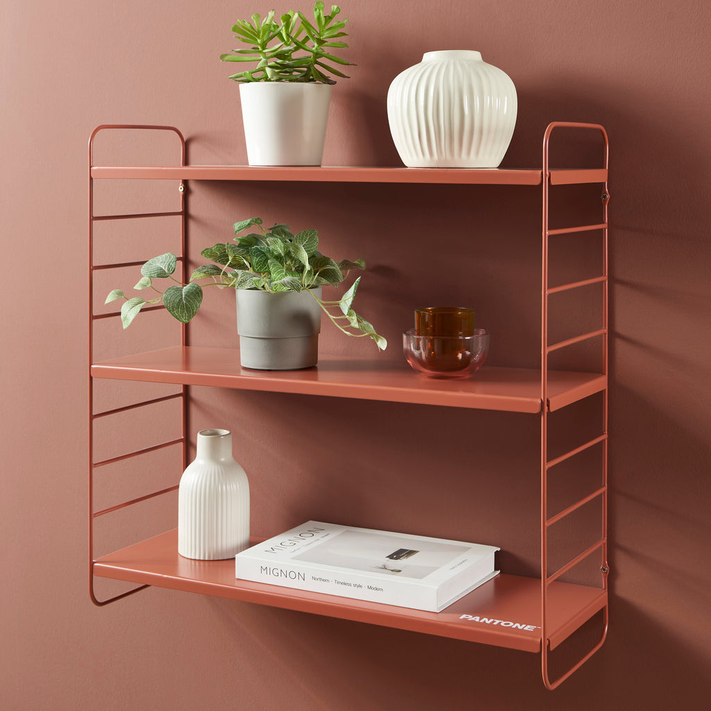 PANTONE® Metal 3-Tier Wall Shelf – Terracotta