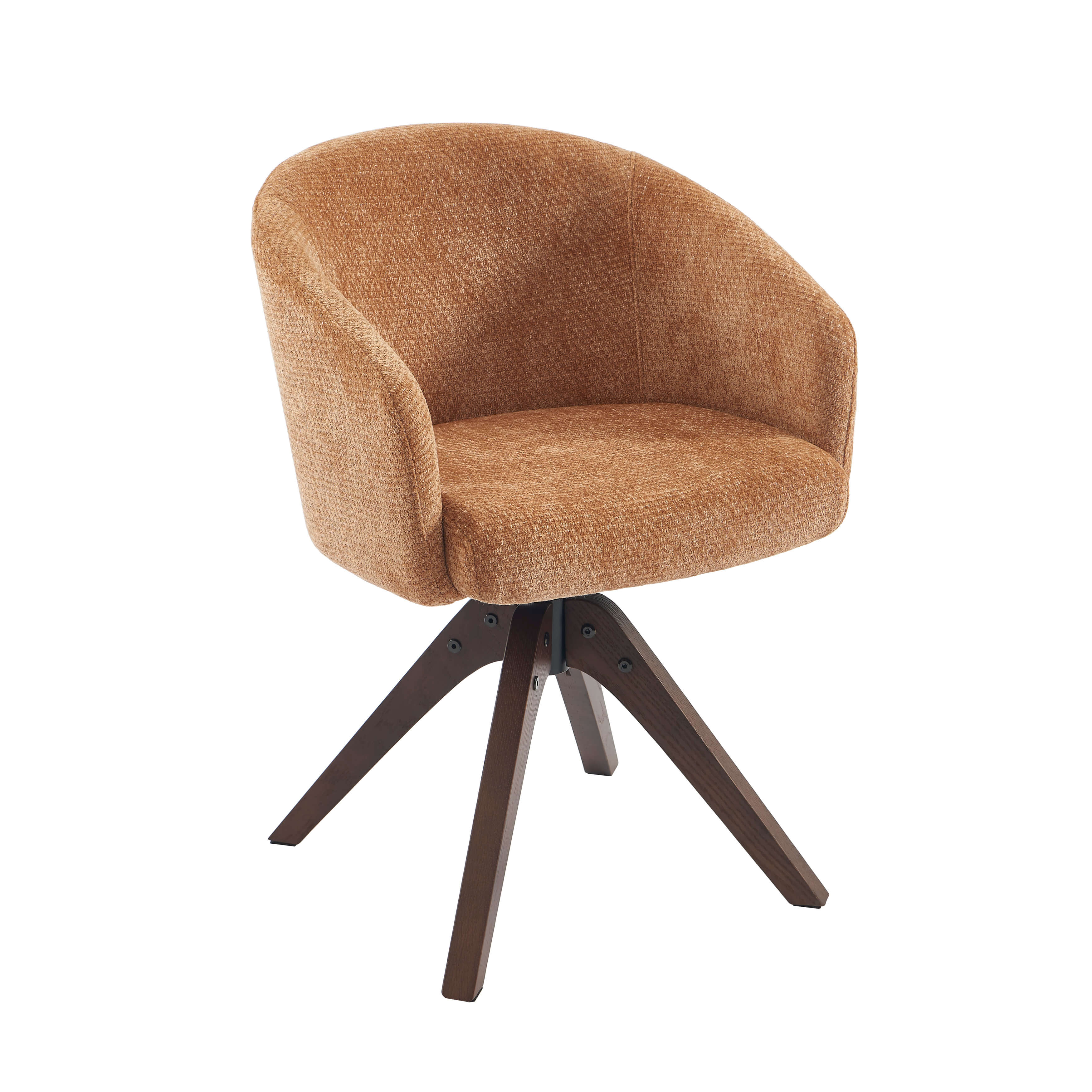PAOLA Dining Chair Chenille - Terracotta
