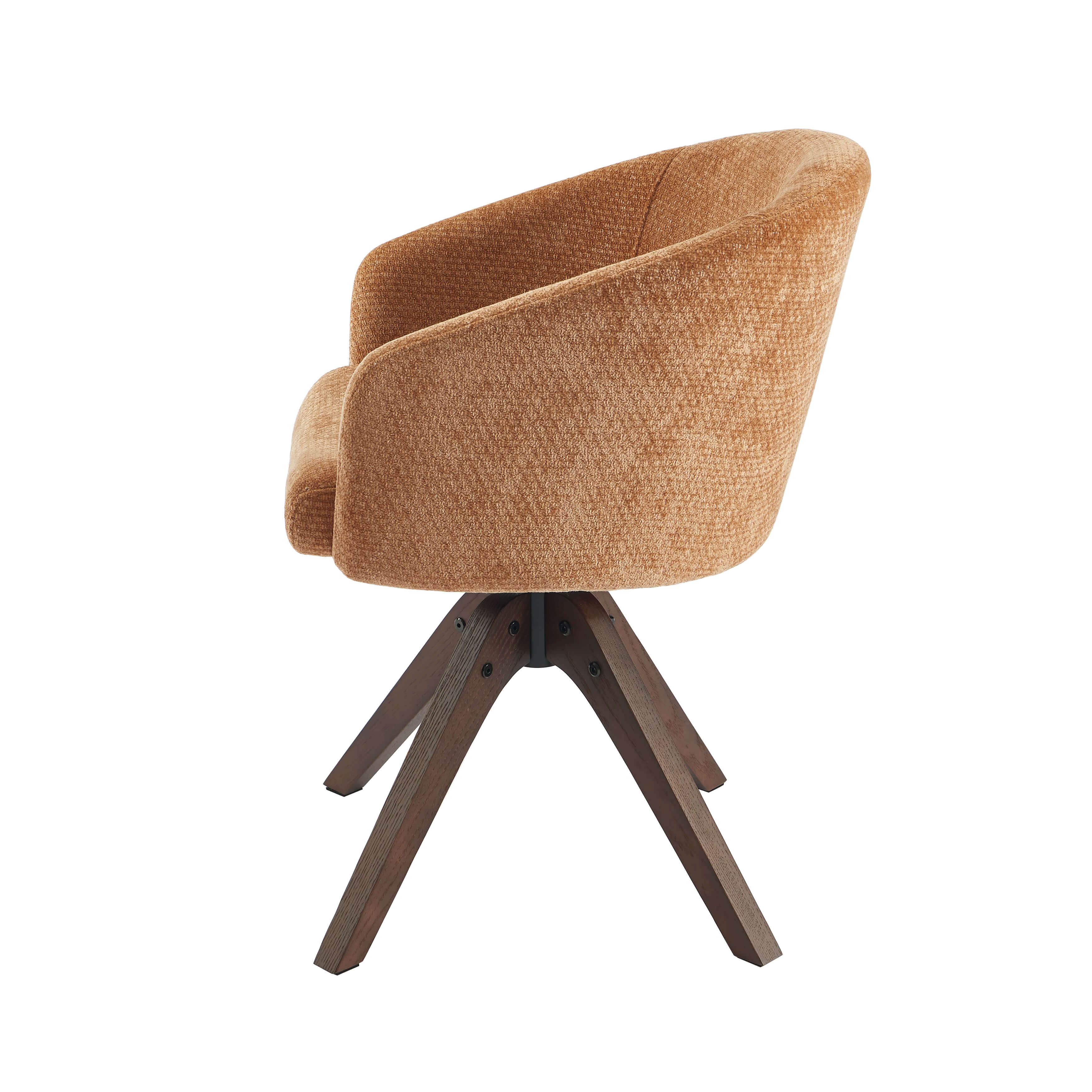 PAOLA Dining Chair Chenille - Terracotta