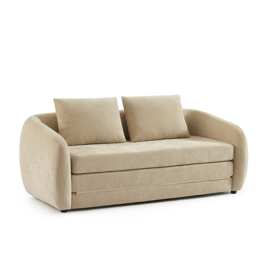 PAZ Fabric Straight Sofa – Greige