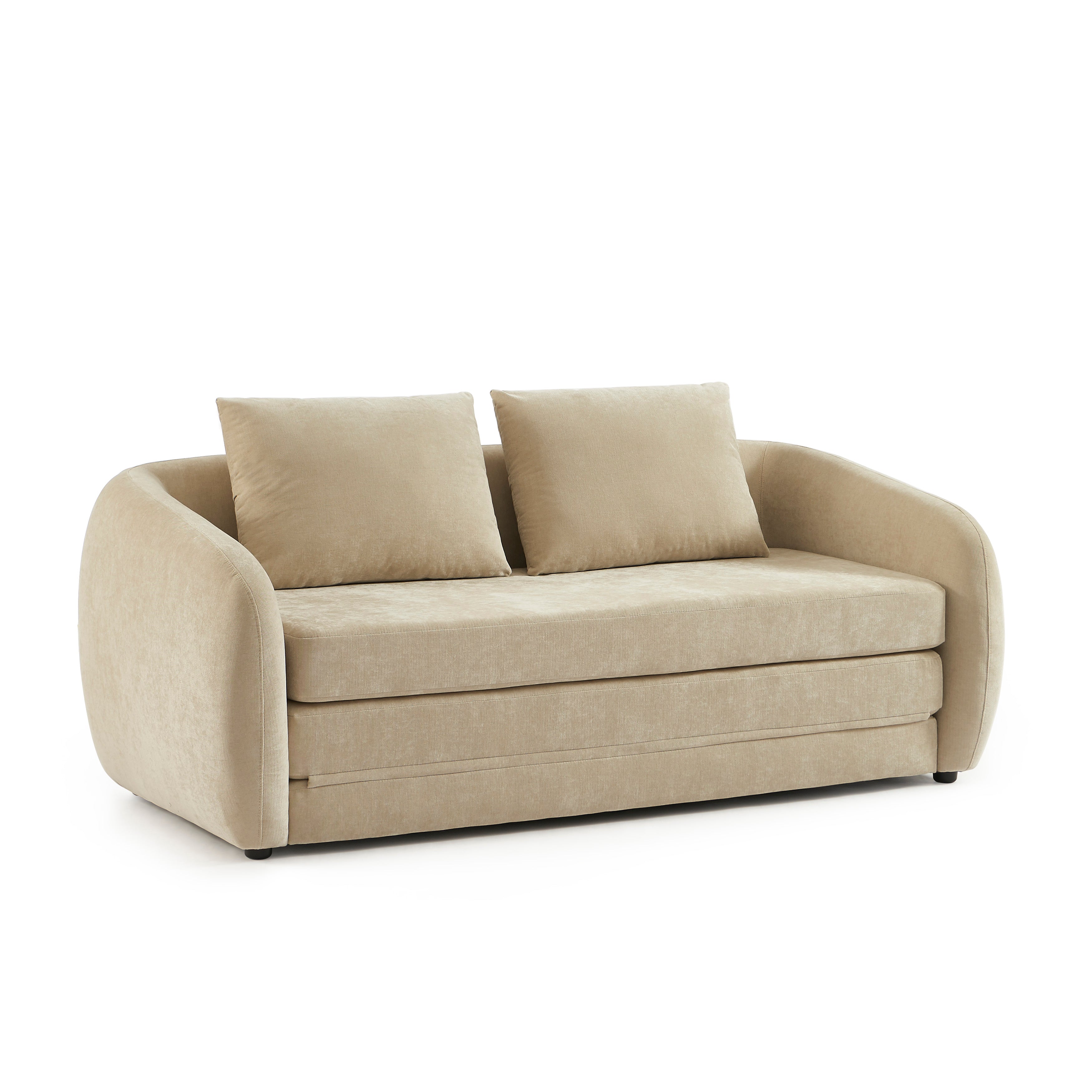 PAZ Fabric Straight Sofa – Greige