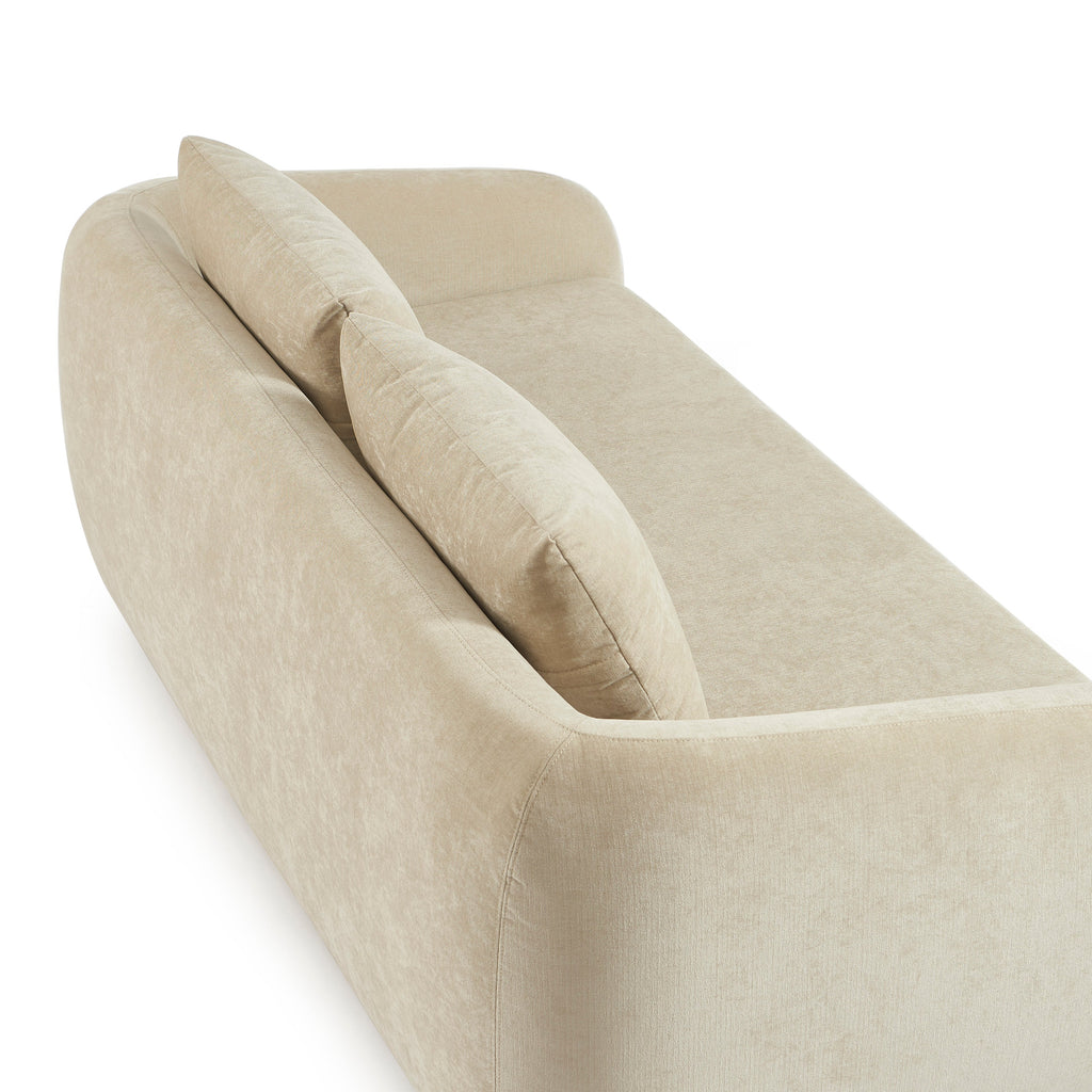 PAZ Fabric Straight Sofa – Greige