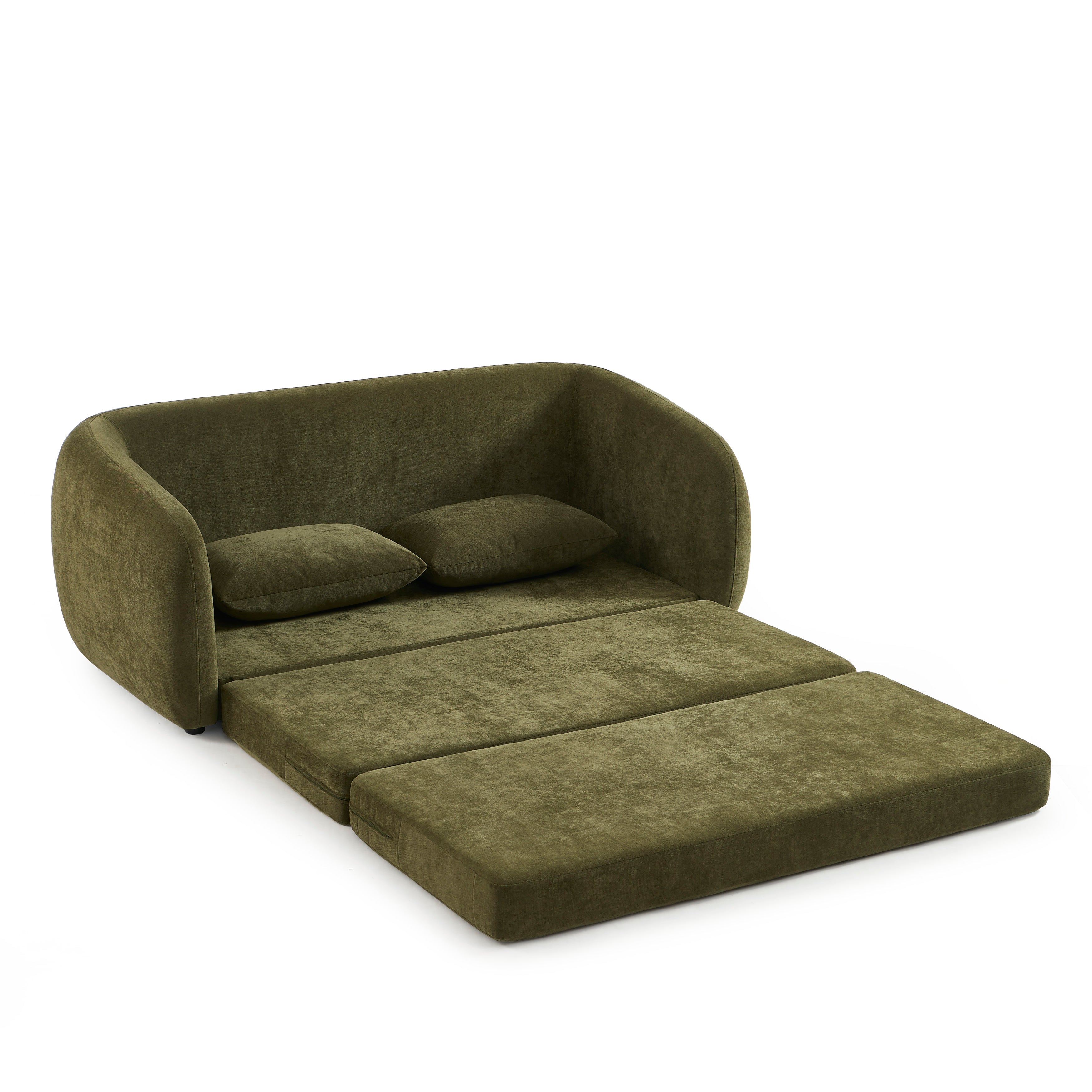 PAZ Fabric Straight Sofa – Green