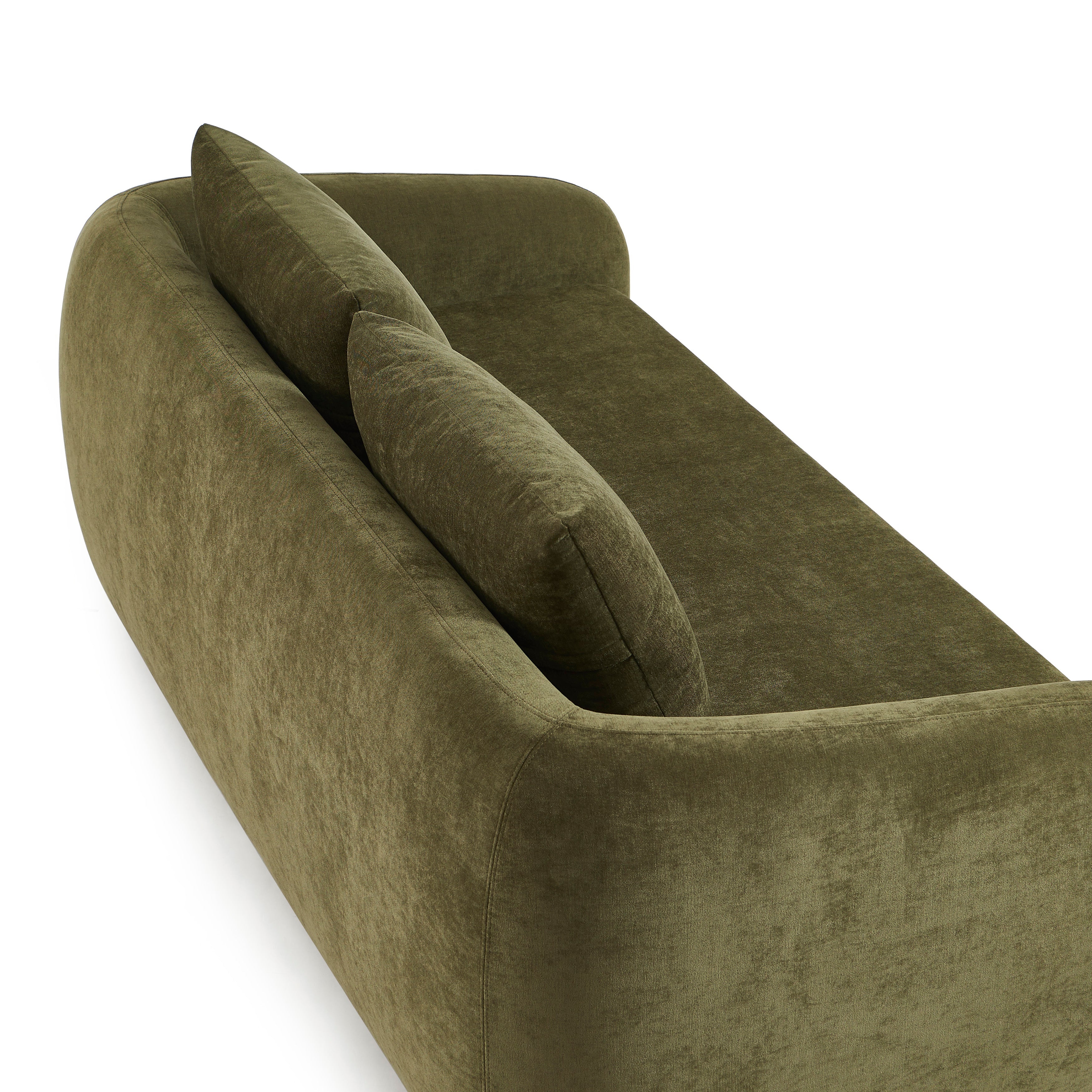 PAZ Fabric Straight Sofa – Green