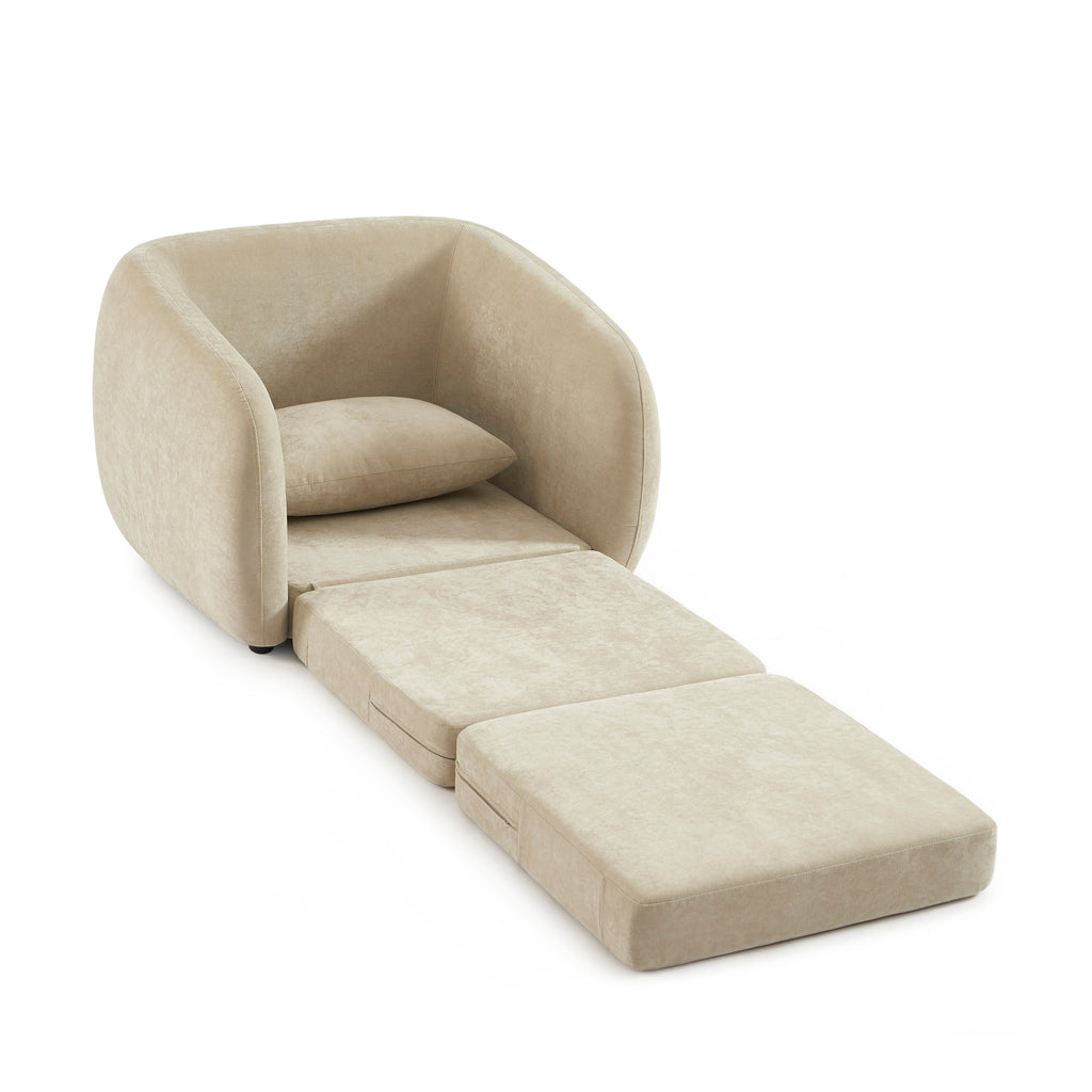 PAZ Fabric Accent Armchair – Greige