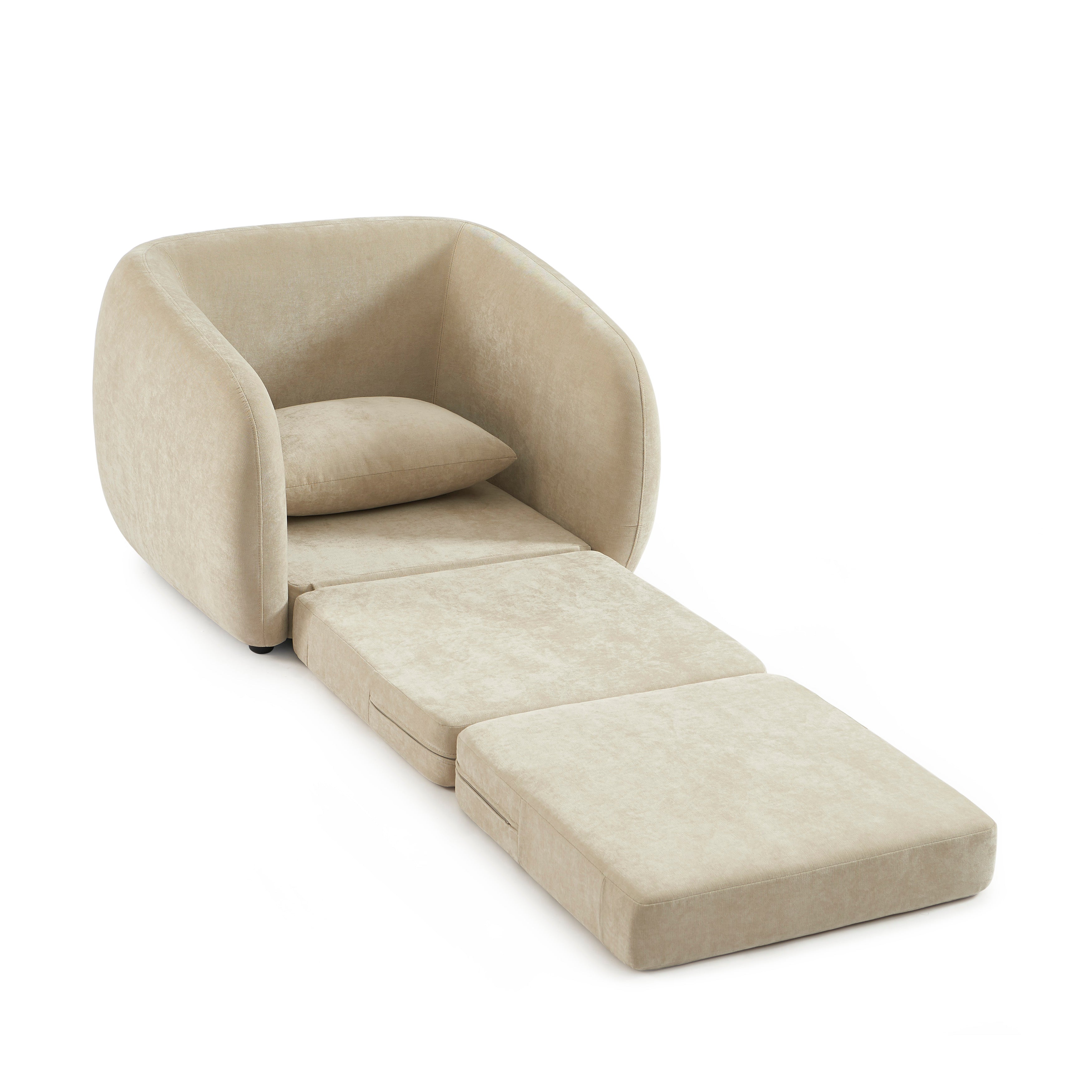 PAZ Fabric Accent Armchair – Greige