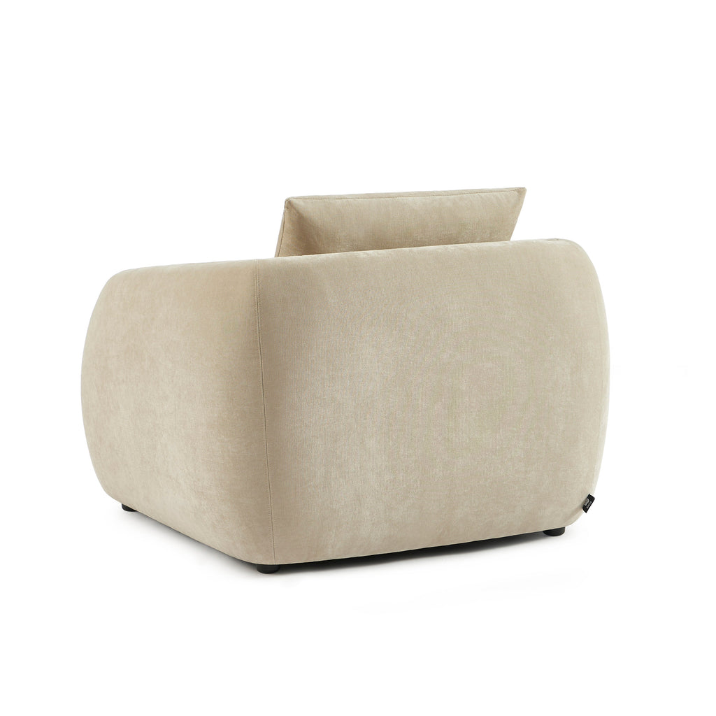 PAZ Fabric Accent Armchair – Greige
