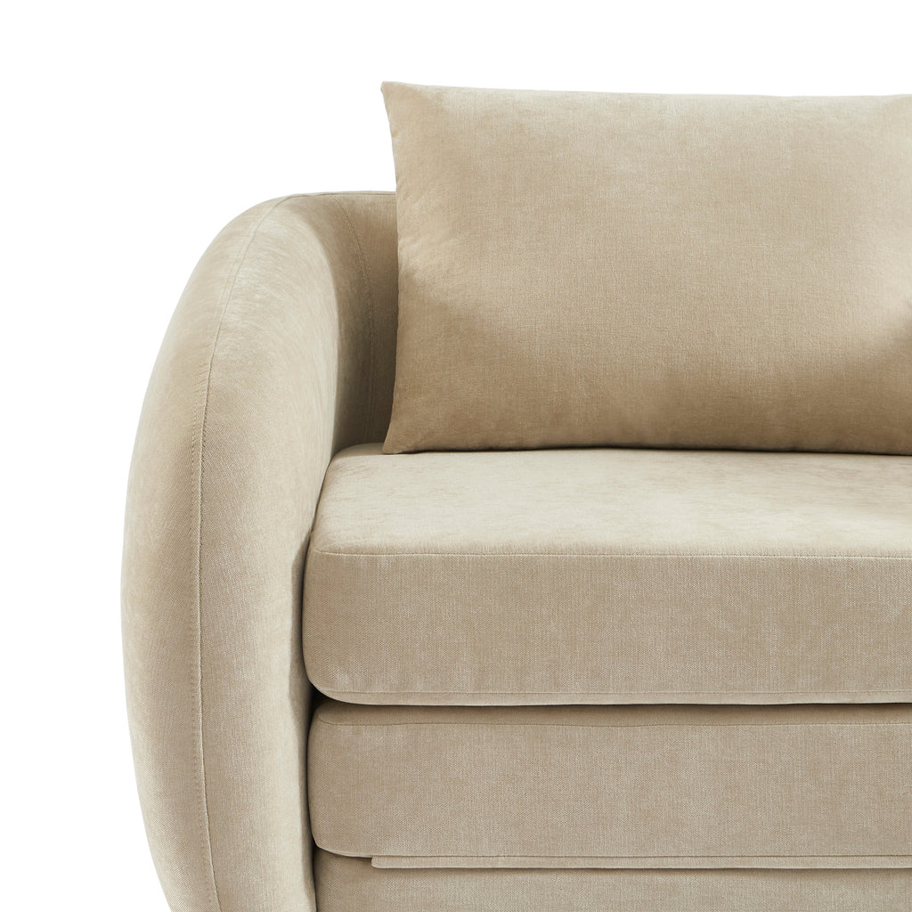 PAZ Fabric Accent Armchair – Greige