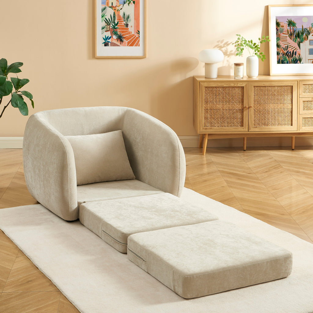 PAZ Fabric Accent Armchair – Greige
