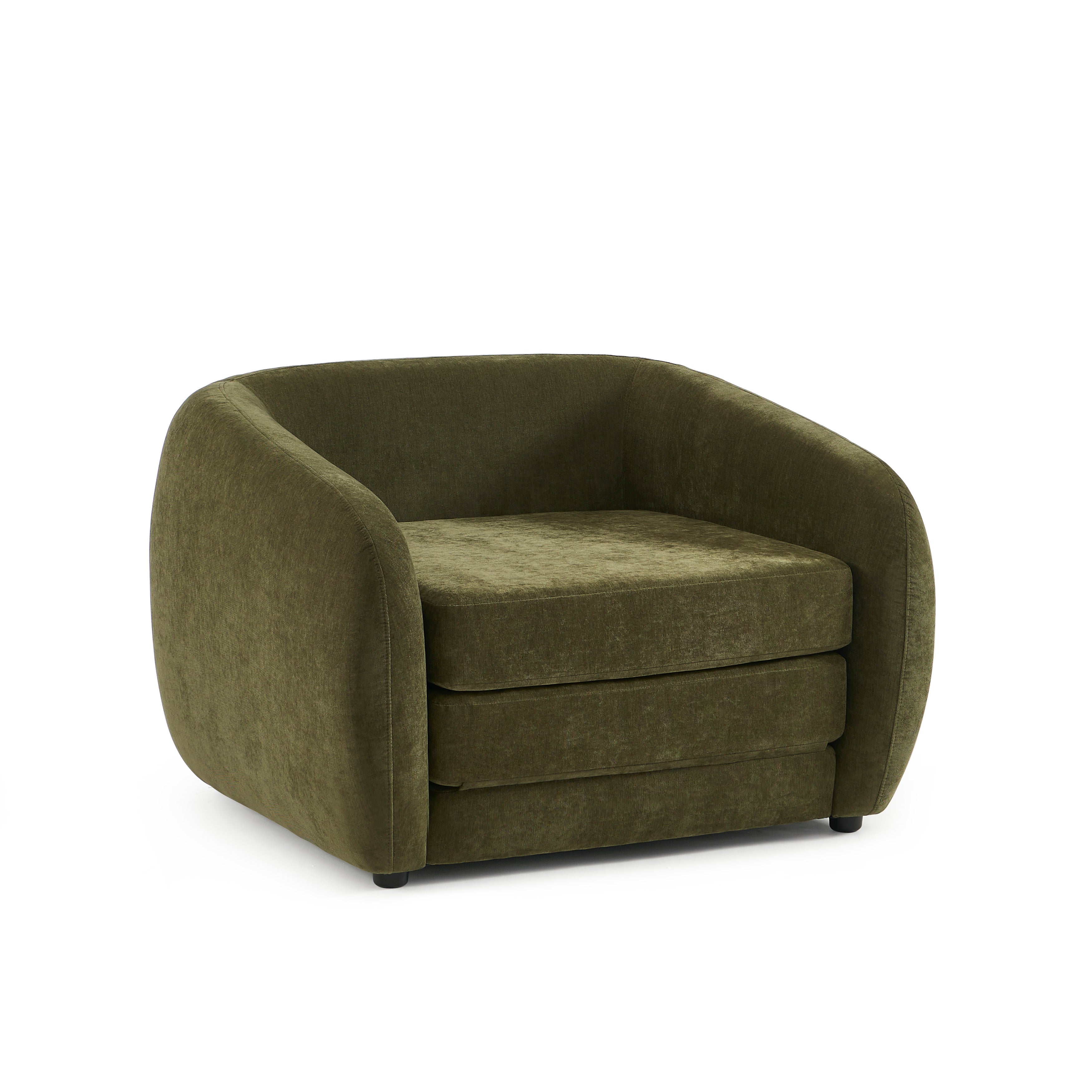 PAZ Fabric Accent Armchair – Green