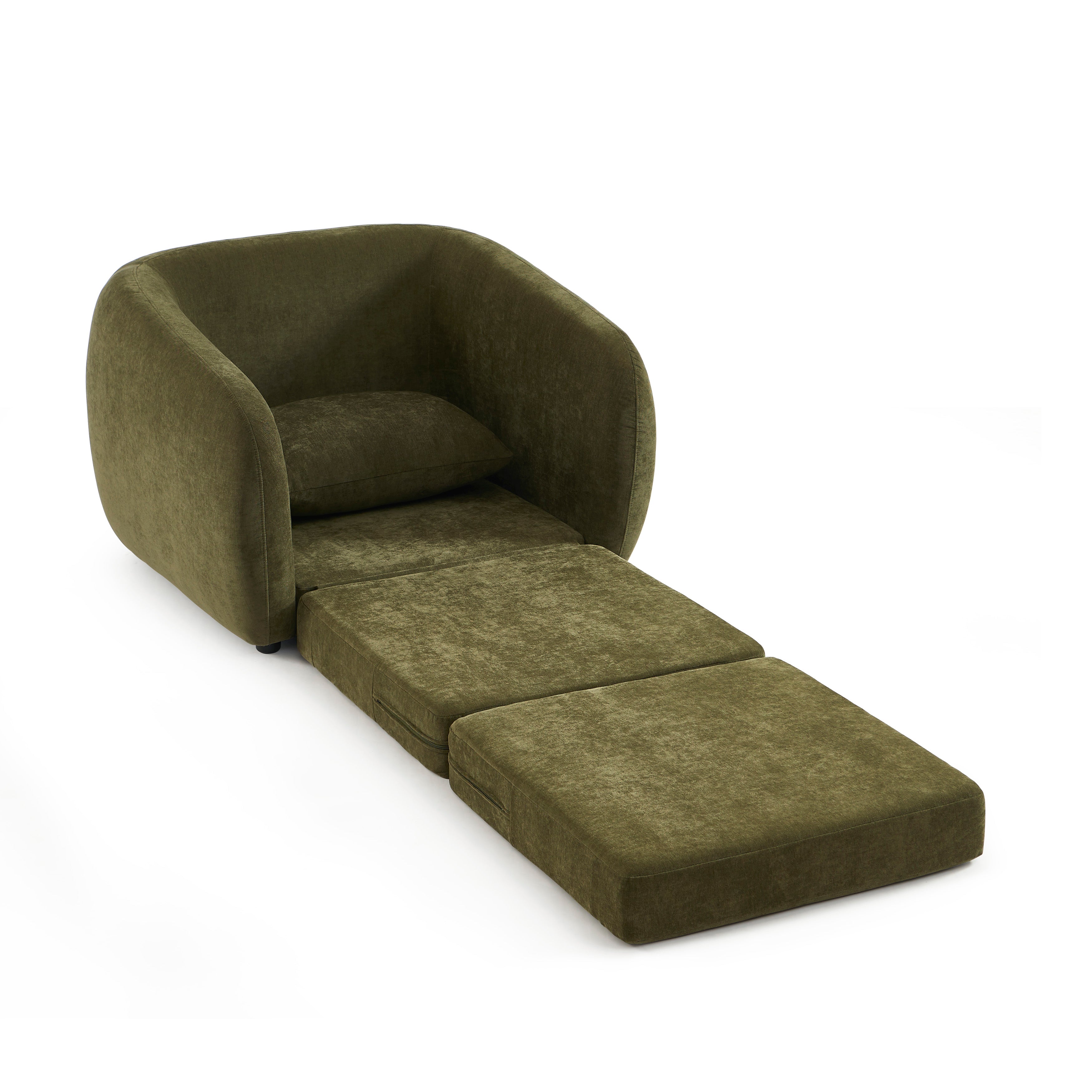 PAZ Fabric Accent Armchair – Green