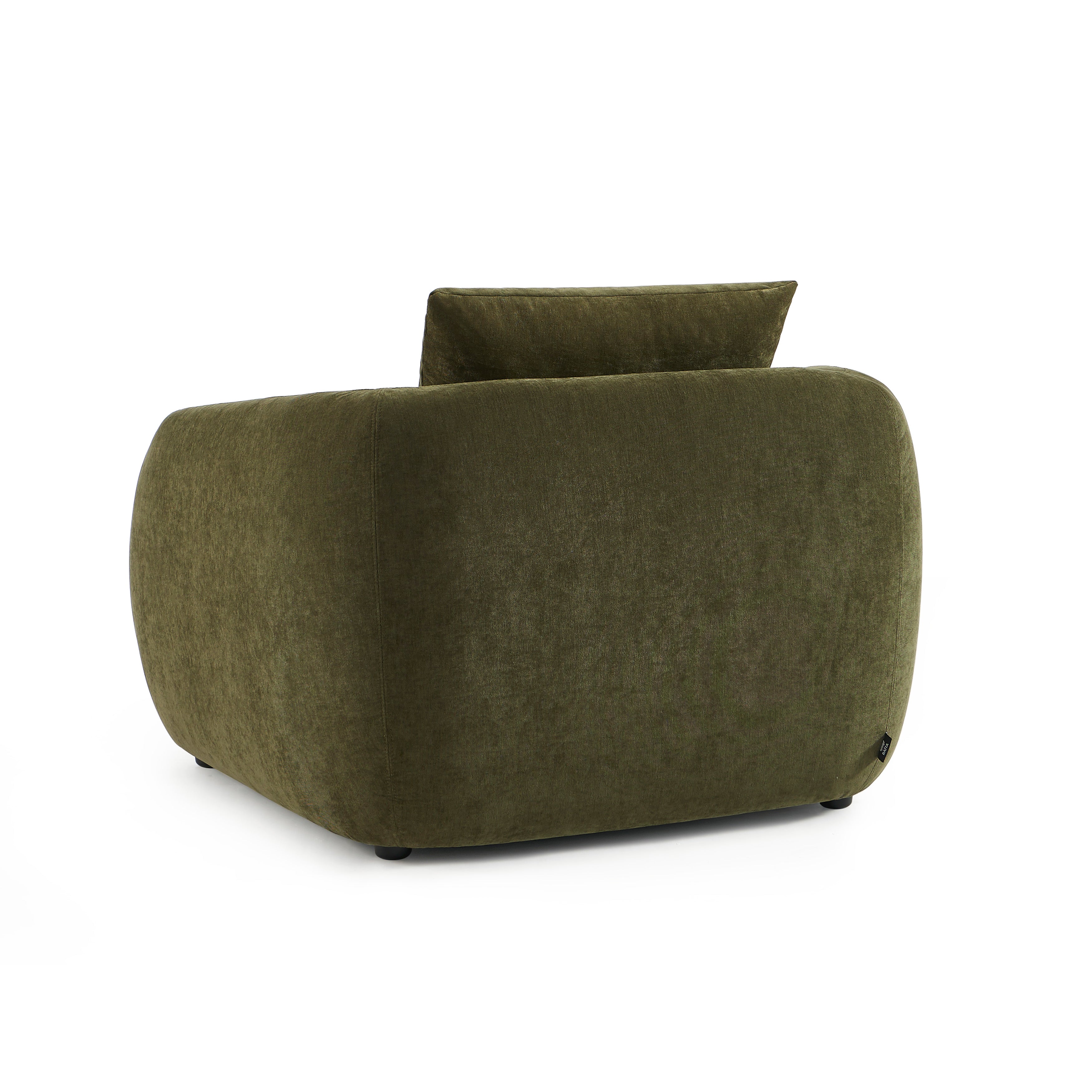 PAZ Fabric Accent Armchair – Green