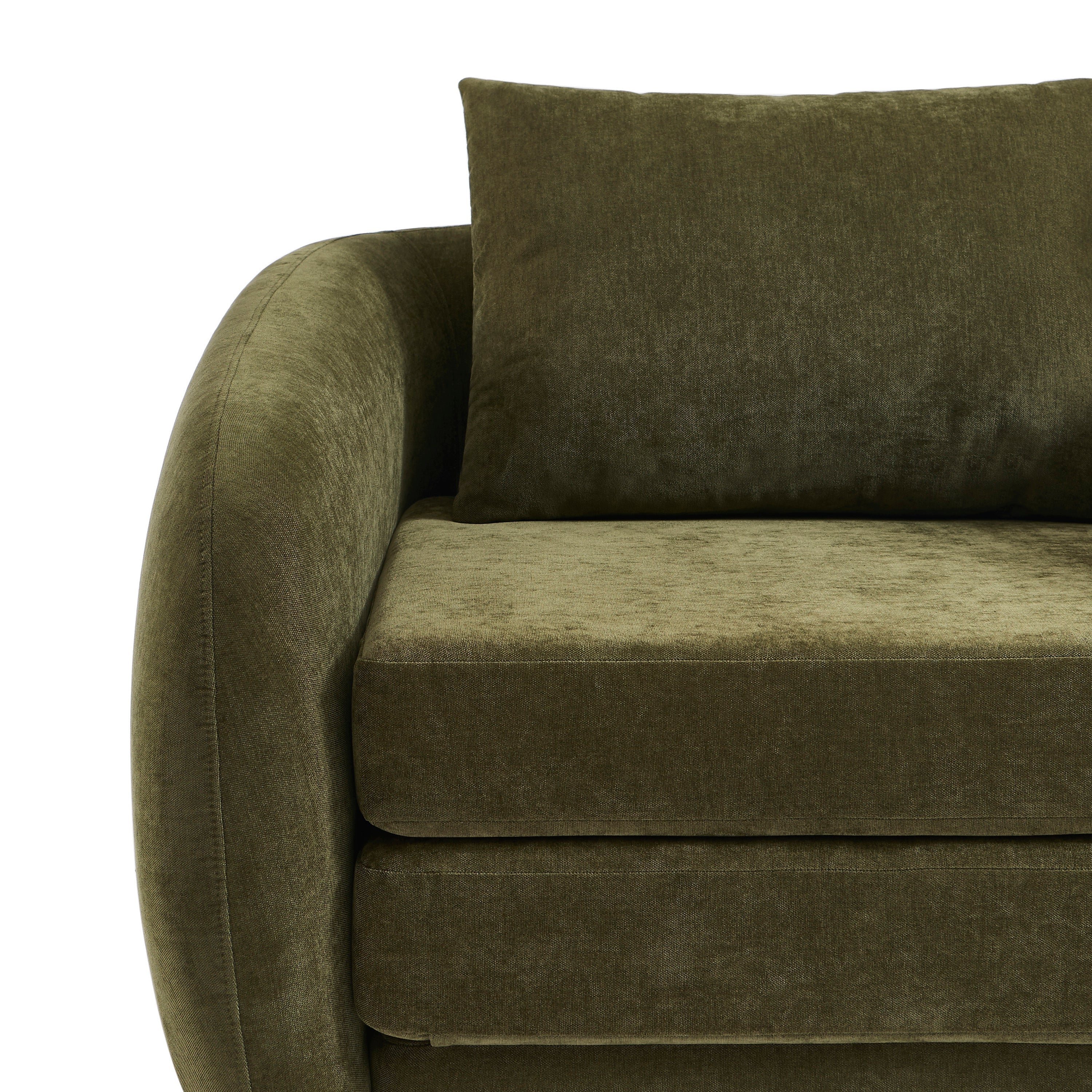 PAZ Fabric Accent Armchair – Green
