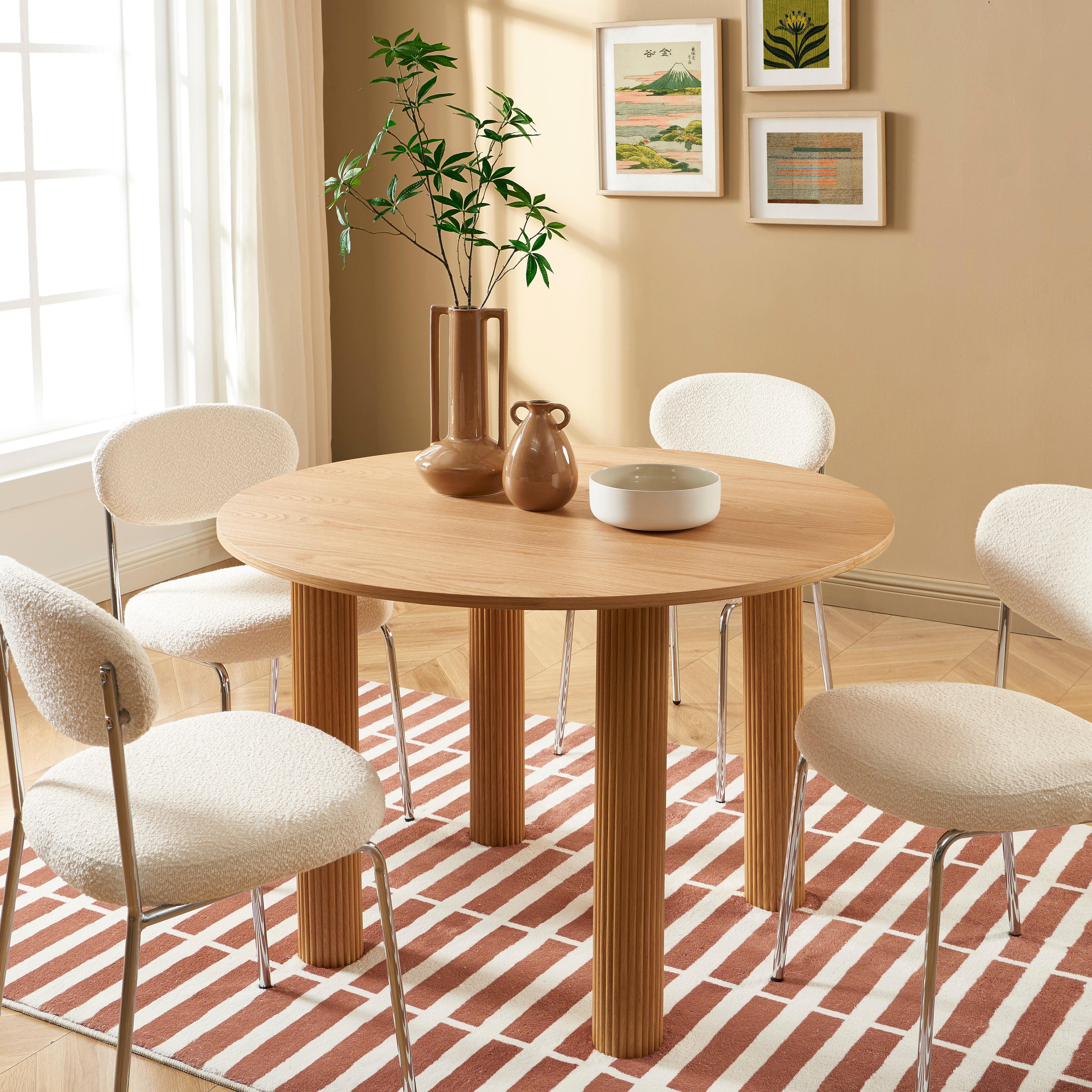 PENELOPE Scandinavian-Style Solid Wood Dining Table
