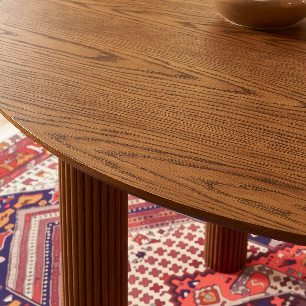 PENELOPE Scandinavian-Style Solid Wood Dining Table – Walnut