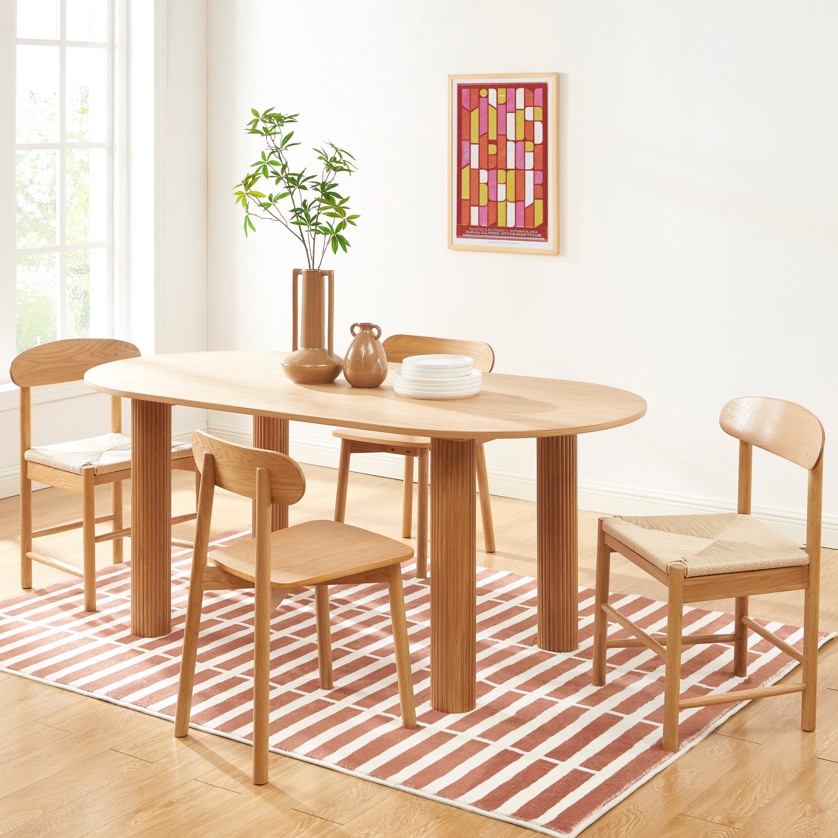 PENELOPE Scandinavian-Style Solid Wood Dining Table