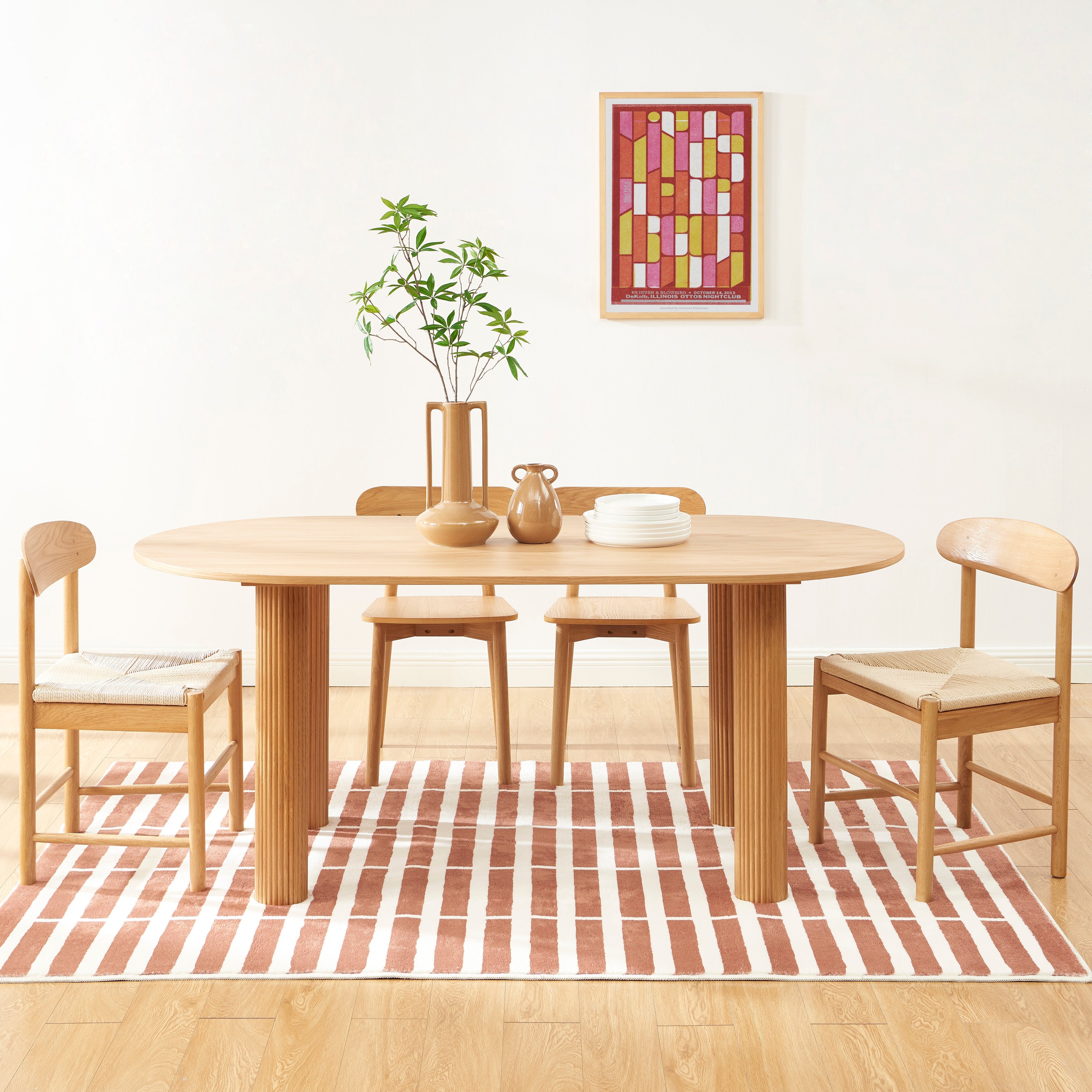 PENELOPE Scandinavian-Style Solid Wood Dining Table