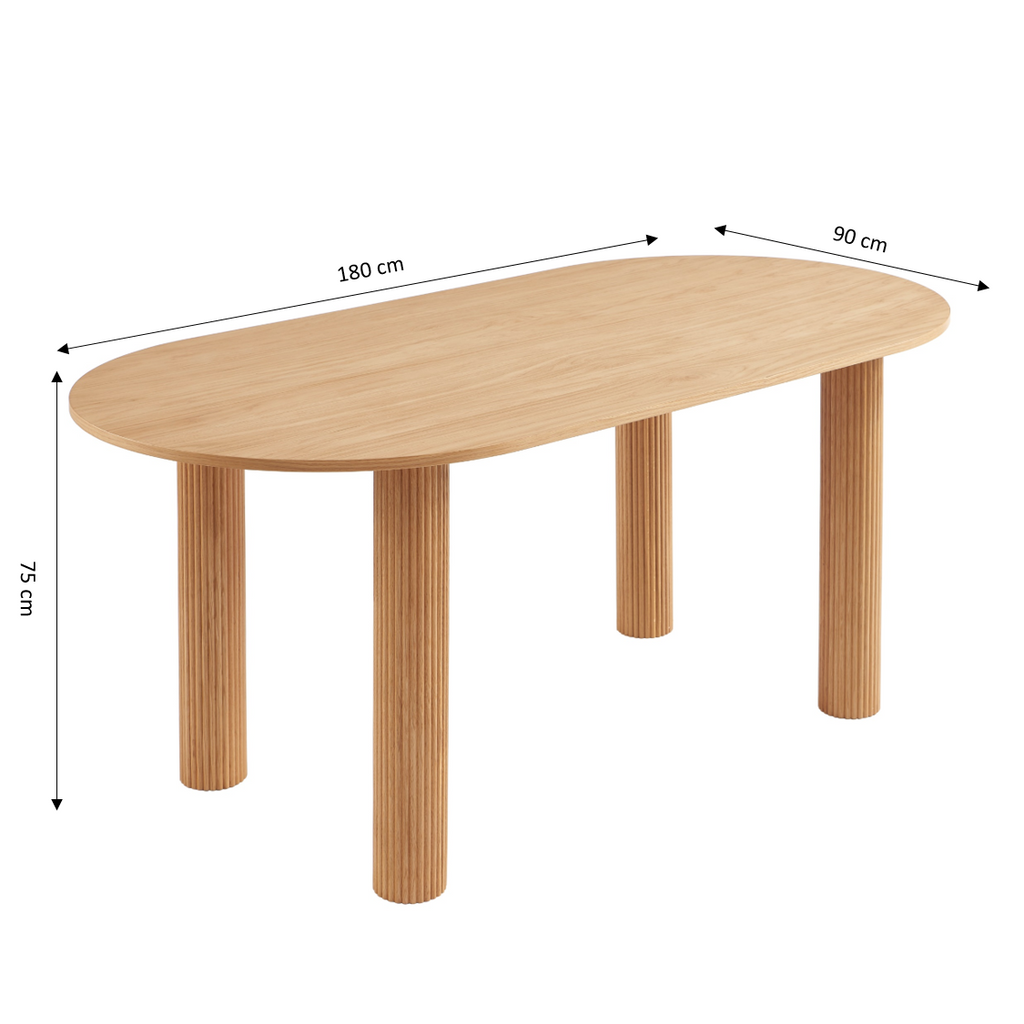 PENELOPE Scandinavian-Style Solid Wood Dining Table