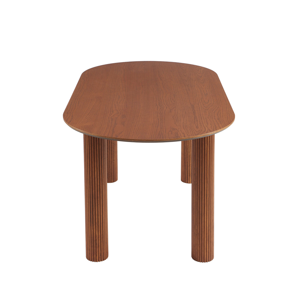 PENELOPE Scandinavian-Style Solid Wood Dining Table – Walnut