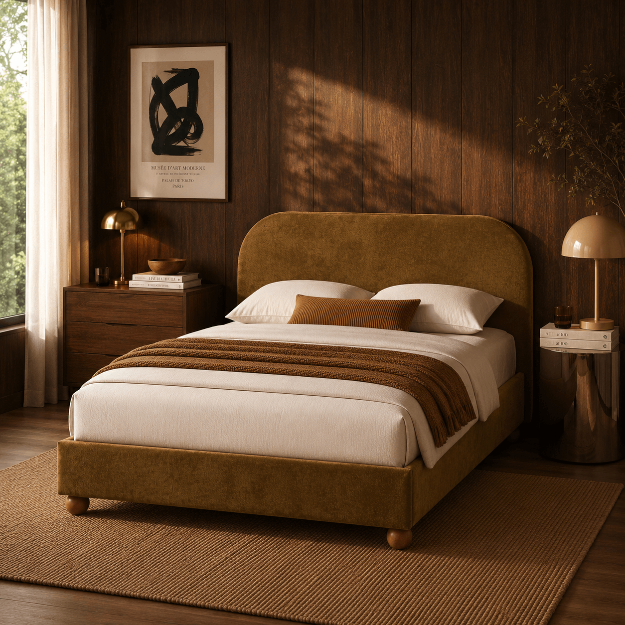 PILKA Storage Bed 55" x 75" Chenille - Bronze