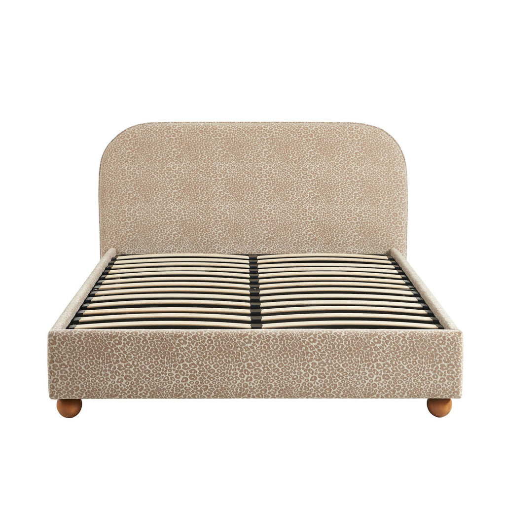 PILKA 63" x 79" Storage Bed Frame (King Size) Jacquard Fabric
