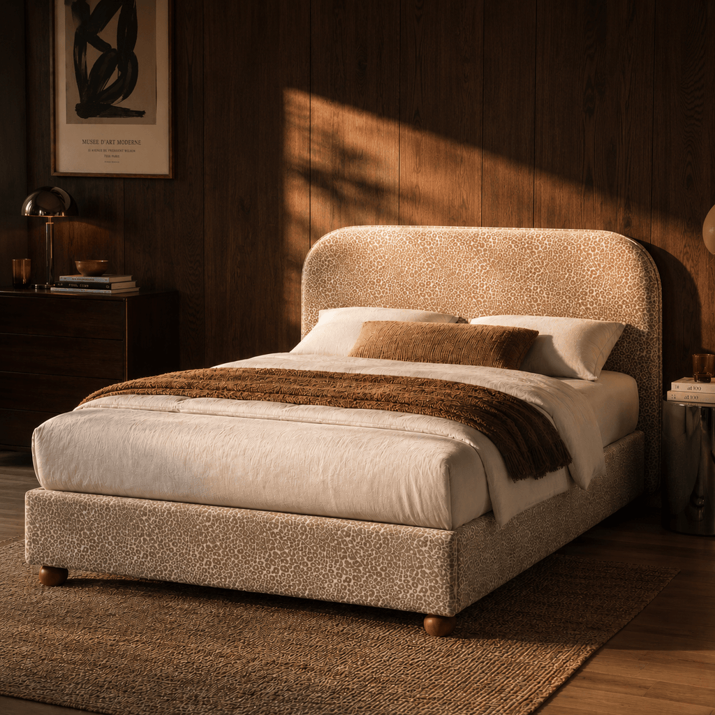 PILKA 63" x 79" Storage Bed Frame (King Size) Jacquard Fabric