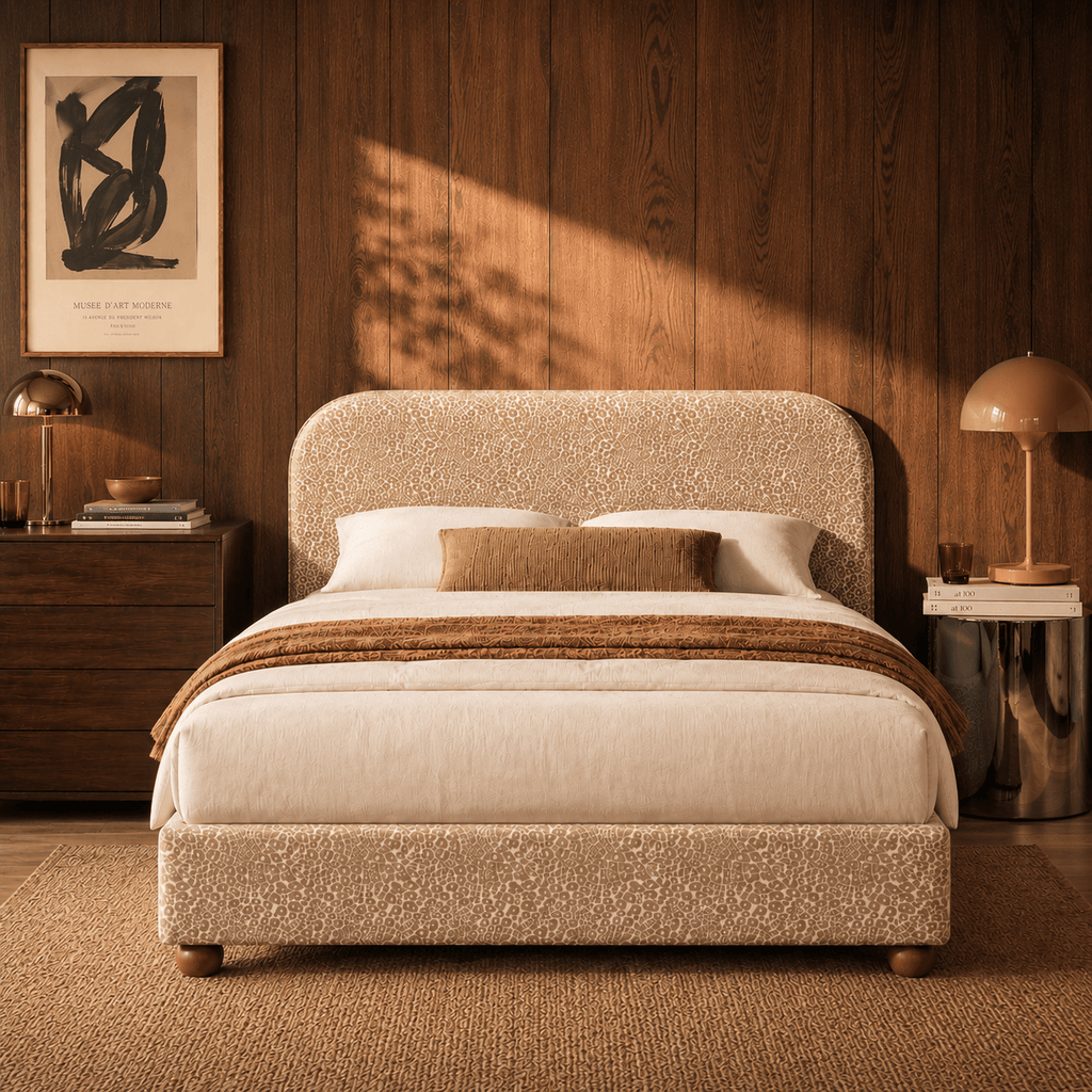 PILKA 63" x 79" Storage Bed Frame (King Size) Jacquard Fabric