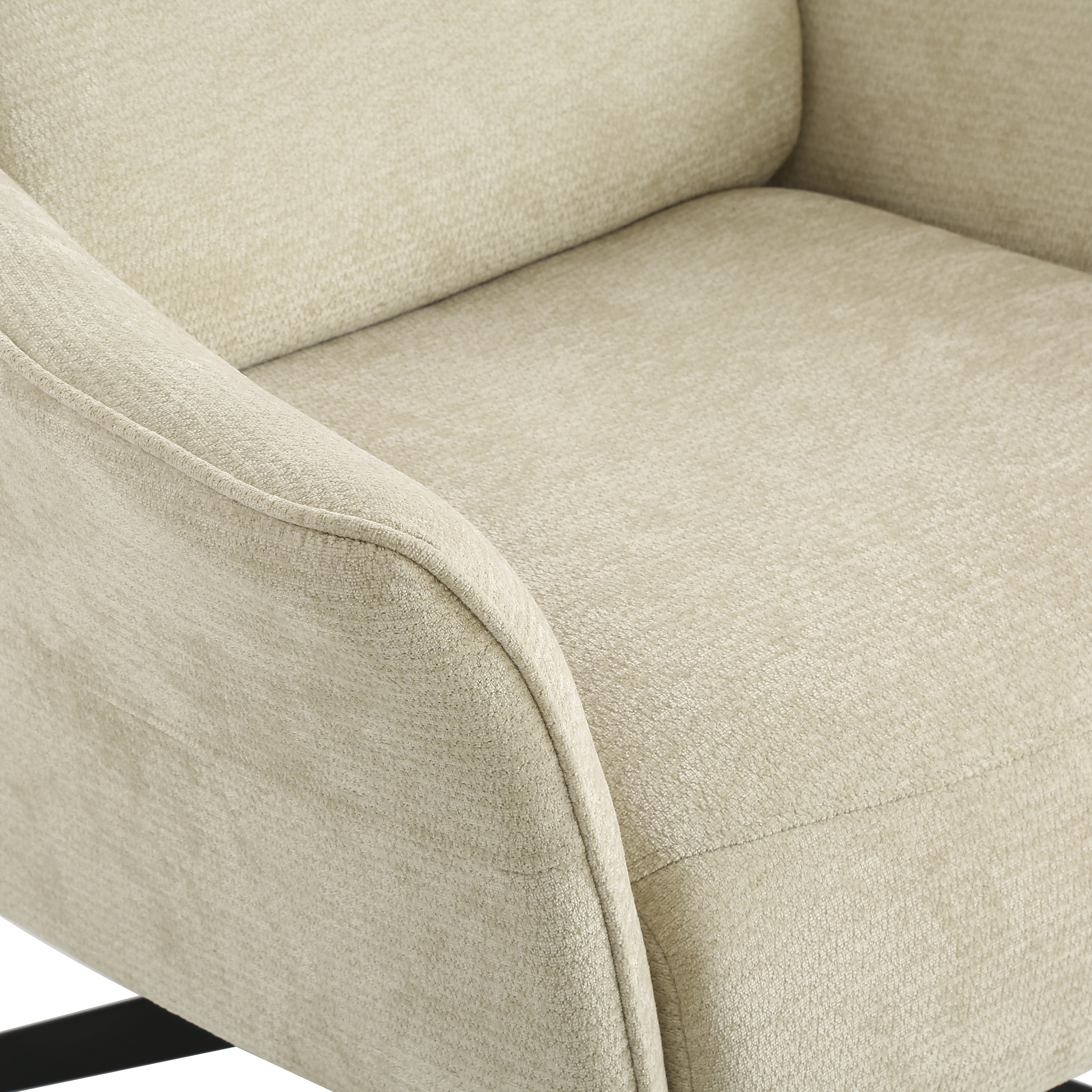 RIGEL Manual Recliner Swivel Armchair – Beige