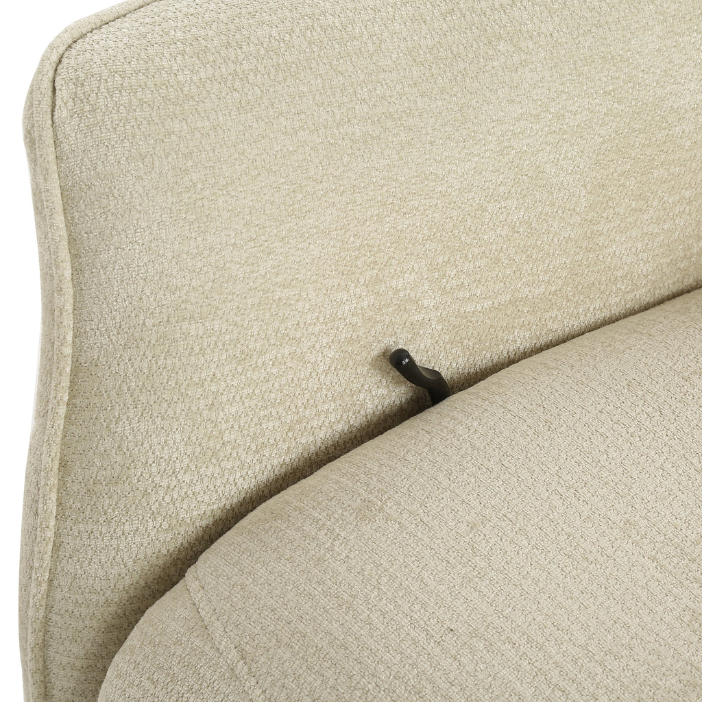 RIGEL Manual Recliner Swivel Armchair – Beige