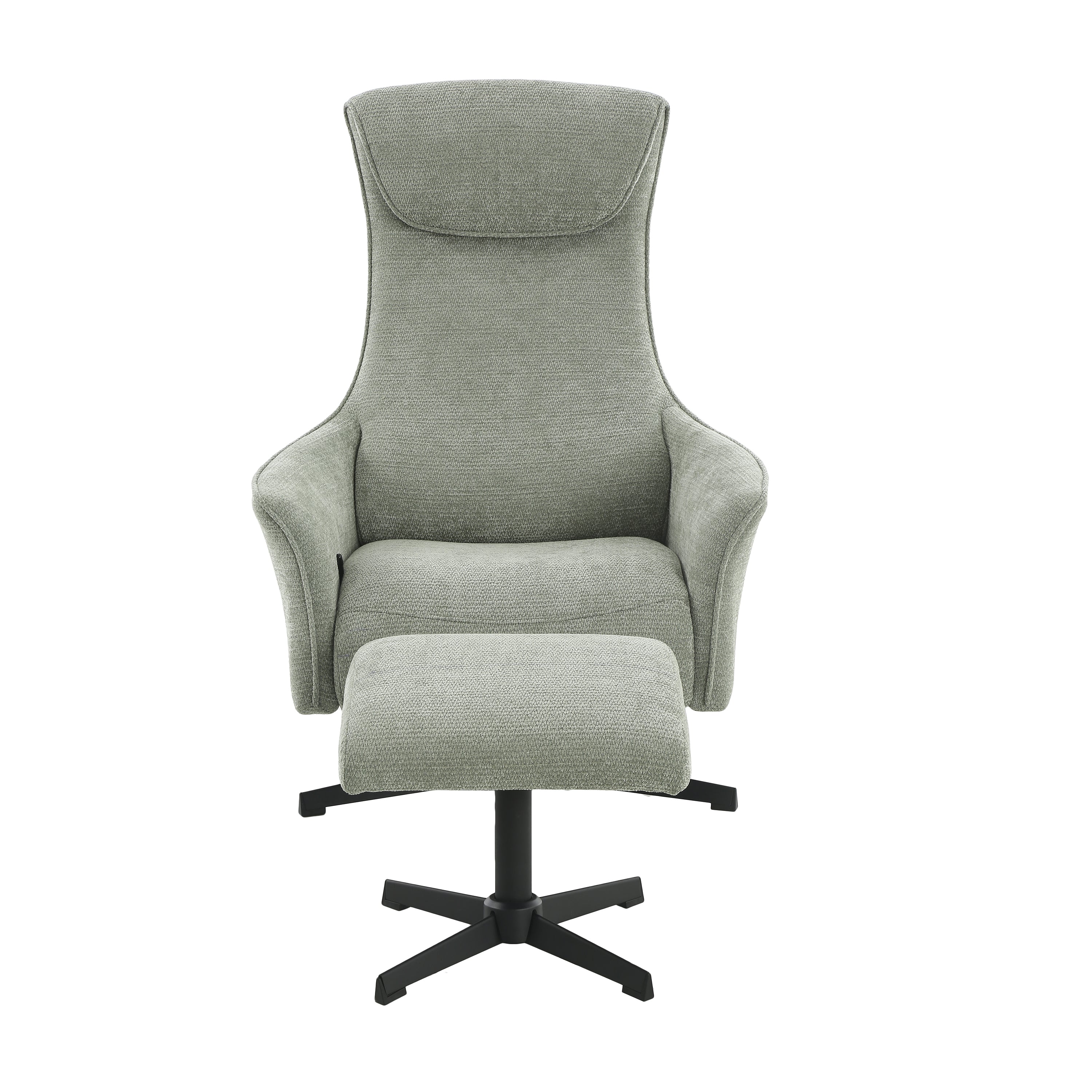 RIGEL Manual Recliner Swivel Armchair – Green